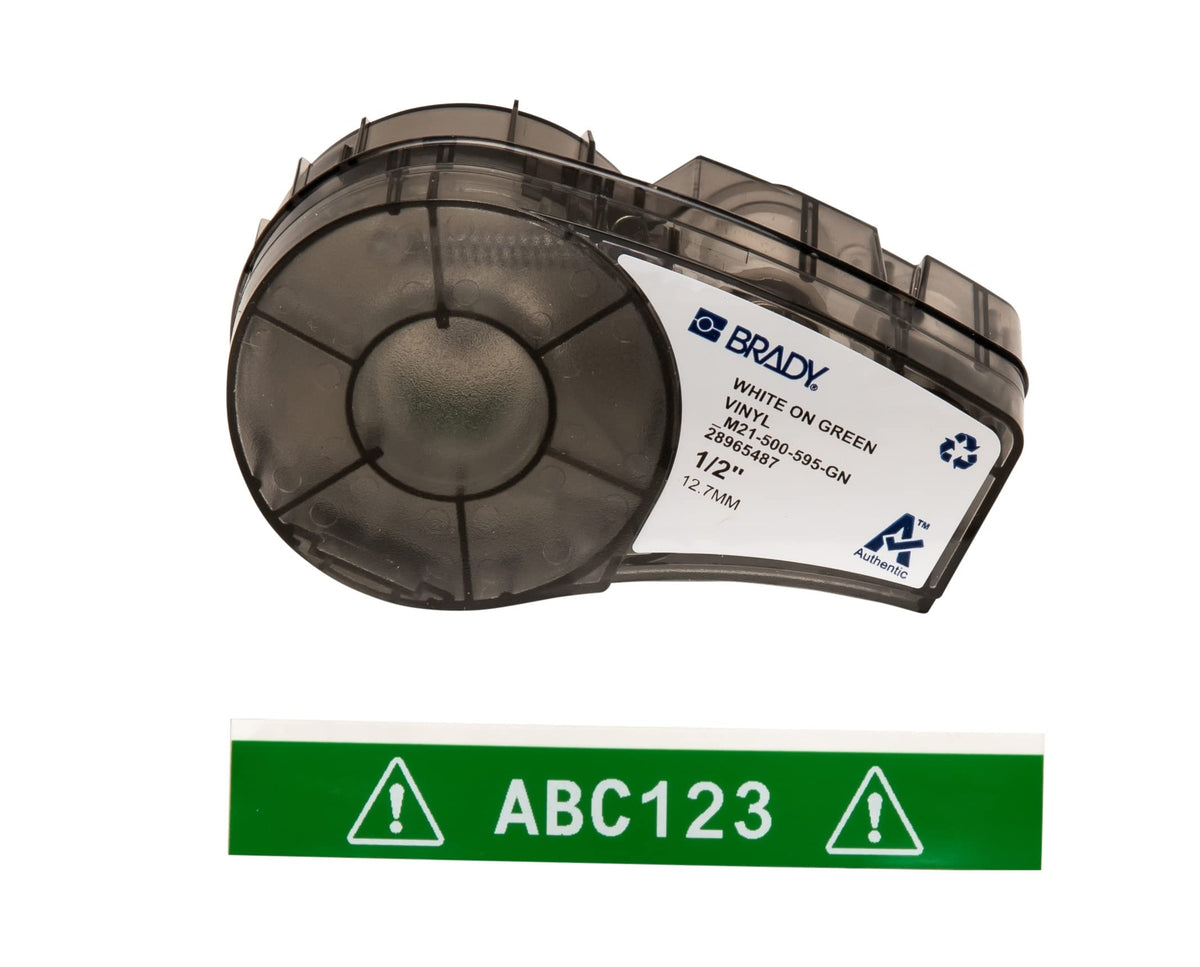 Brady Authentic (M21-500-595-GN) All-Weather Vinyl Label for Indoor/Outdoor ID, Lab and Equipment