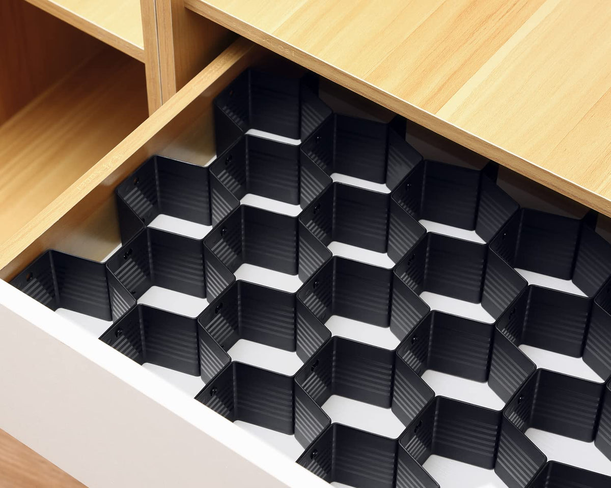 Natzerat Honeycomb drawer organizer and divider, underwear, socks, tie sorter, office supplies and