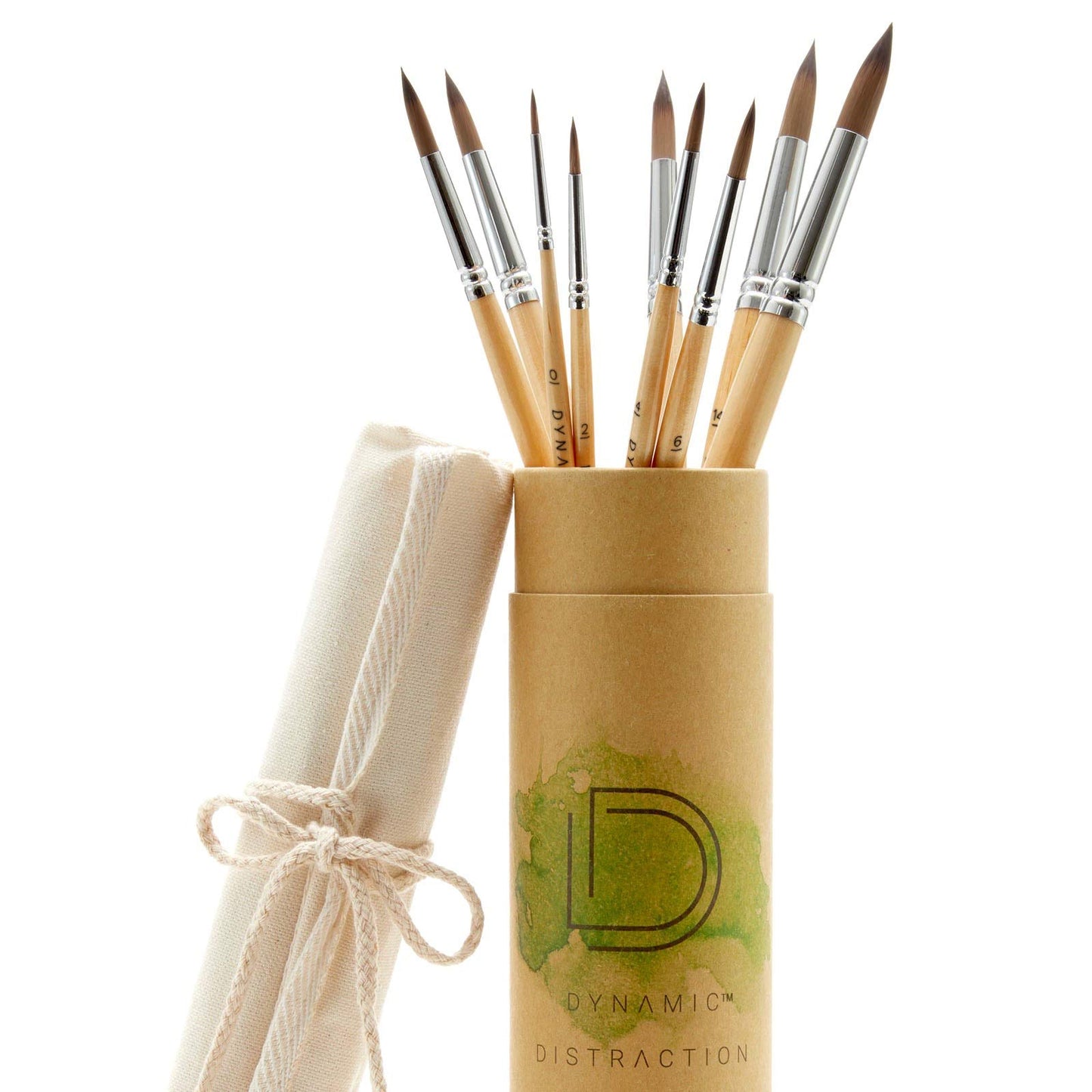 Dynamic Distraction Watercolor Brushes for Painting - Round Water Color Paint Brush Set of 9
