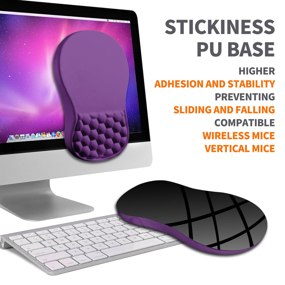 Armanza Ergonomic Joint Wrist Support Mouse Pad with Memory Foam Cushion Massage Bump, Carpal