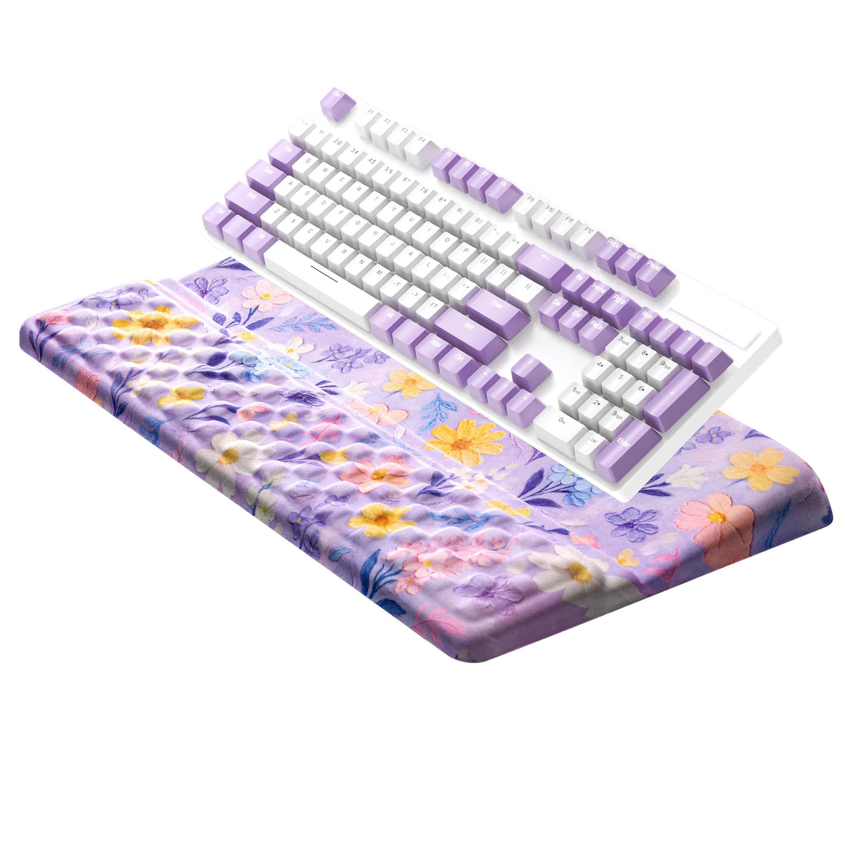 Ospelelf Keyboard Wrist Rest, Ergonomic Memory Foam Wrist Support for Typing & Gaming, Tilted
