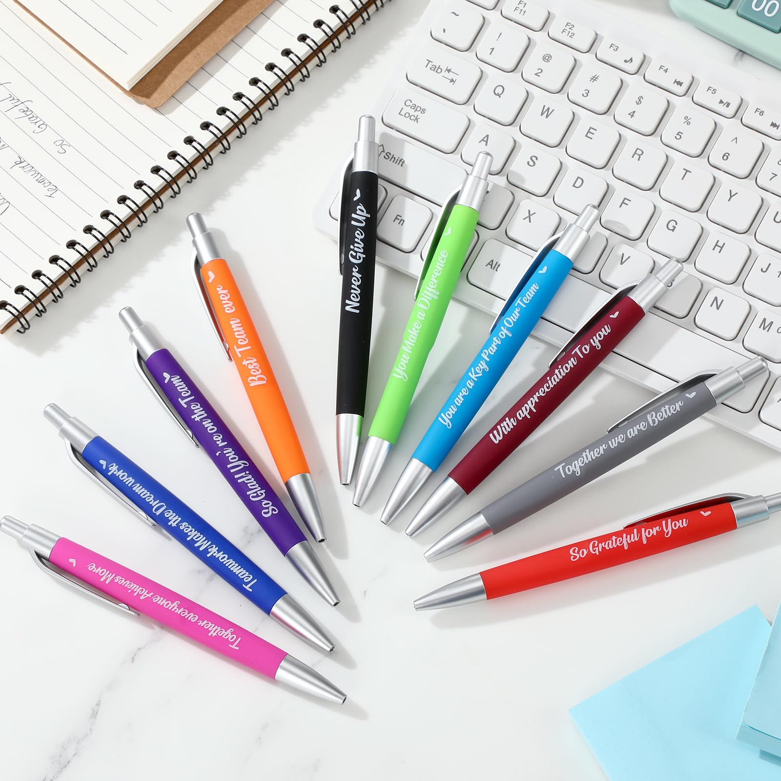 Yeaqee 100 Pcs Motivational Pens, Multicolored, Member