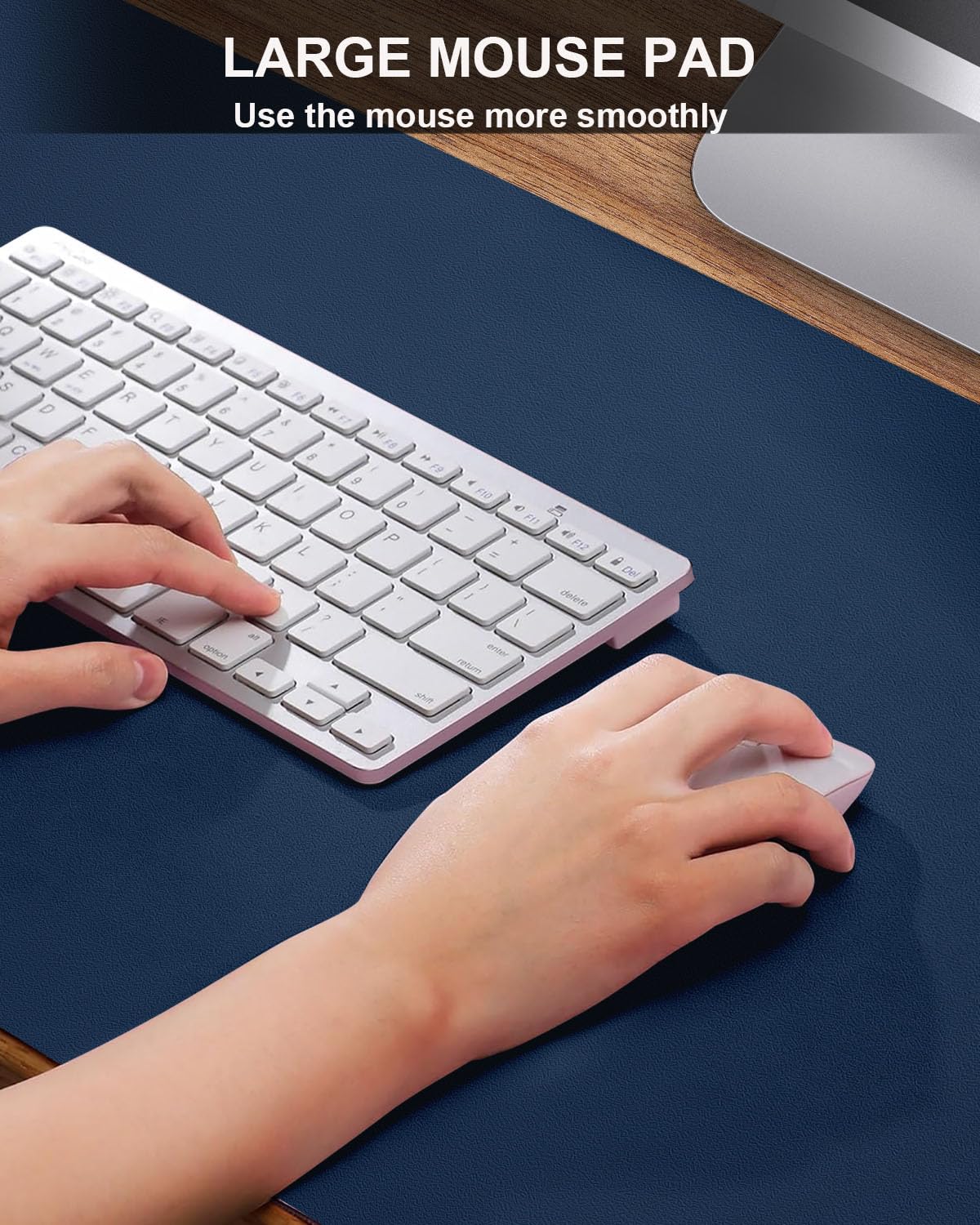 Leather Desk Pad Protector, Large Desk Mat, Mouse Pad, Non-Slip PU Leather Desk Blotter,Desk Cover