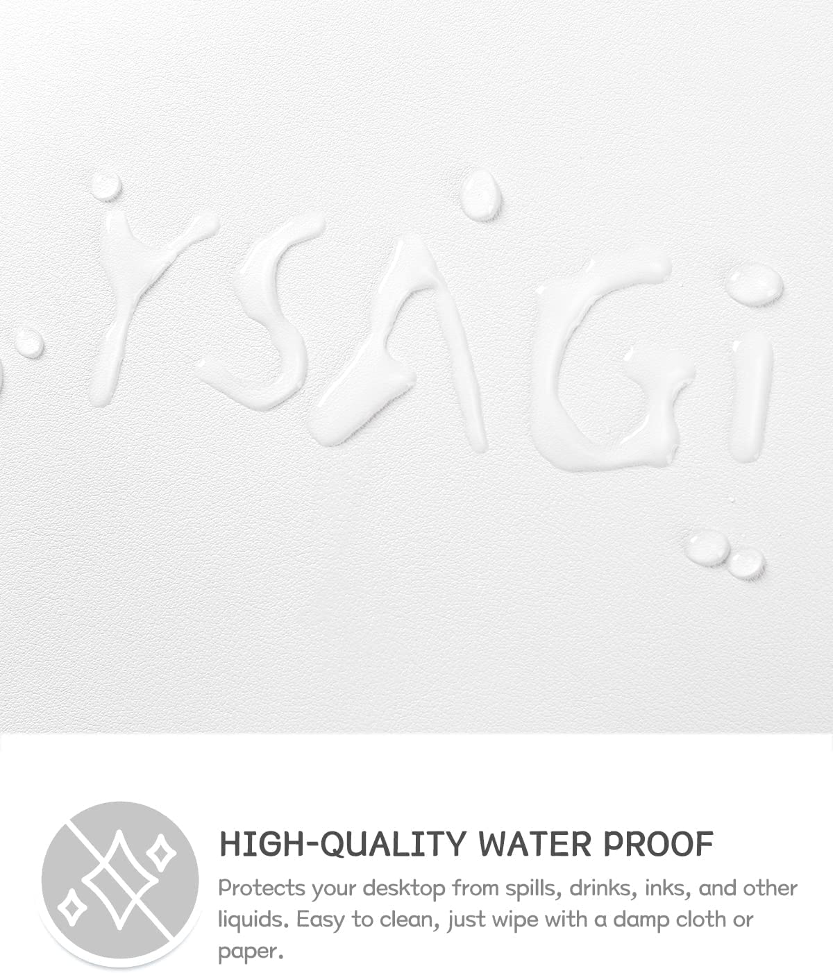 YSAGi Non-Slip Leather Desk Pad XL Size, Waterproof Laptop Computer Desk Keyboard Mat, Table