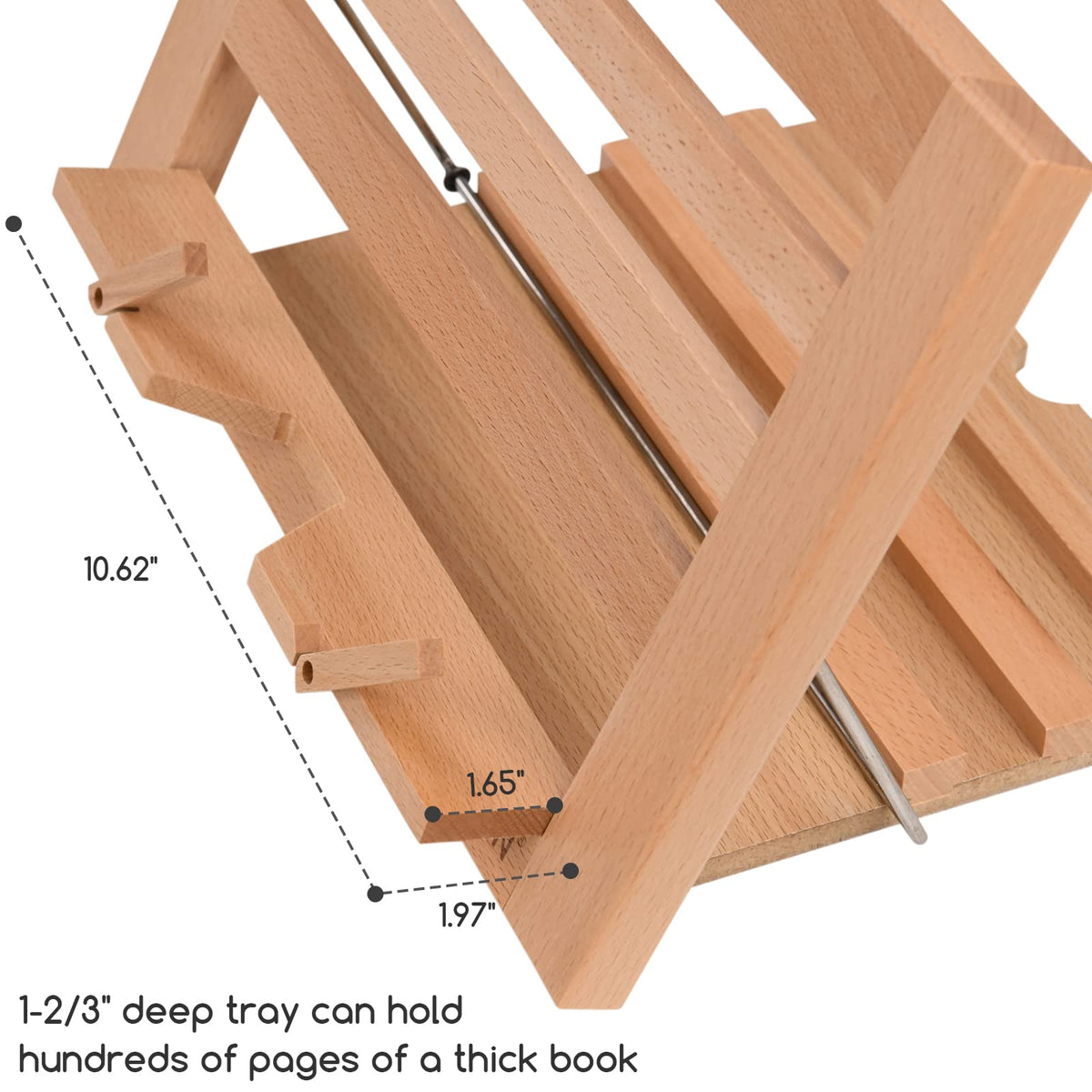 MEEDEN Book Stand with Page Holder Clips: 13.39" x 9.25" Cookbook Holders