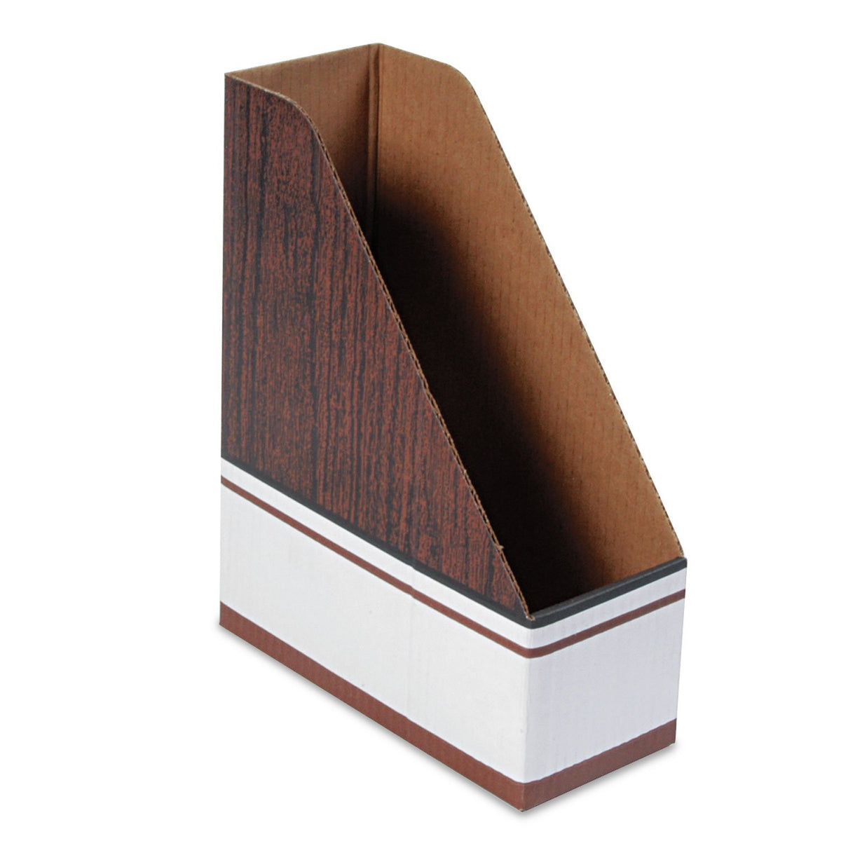 Bankers Box 12-Pack Magazine File Holders, 4" x 9" x 11-1/2", Wood Grain