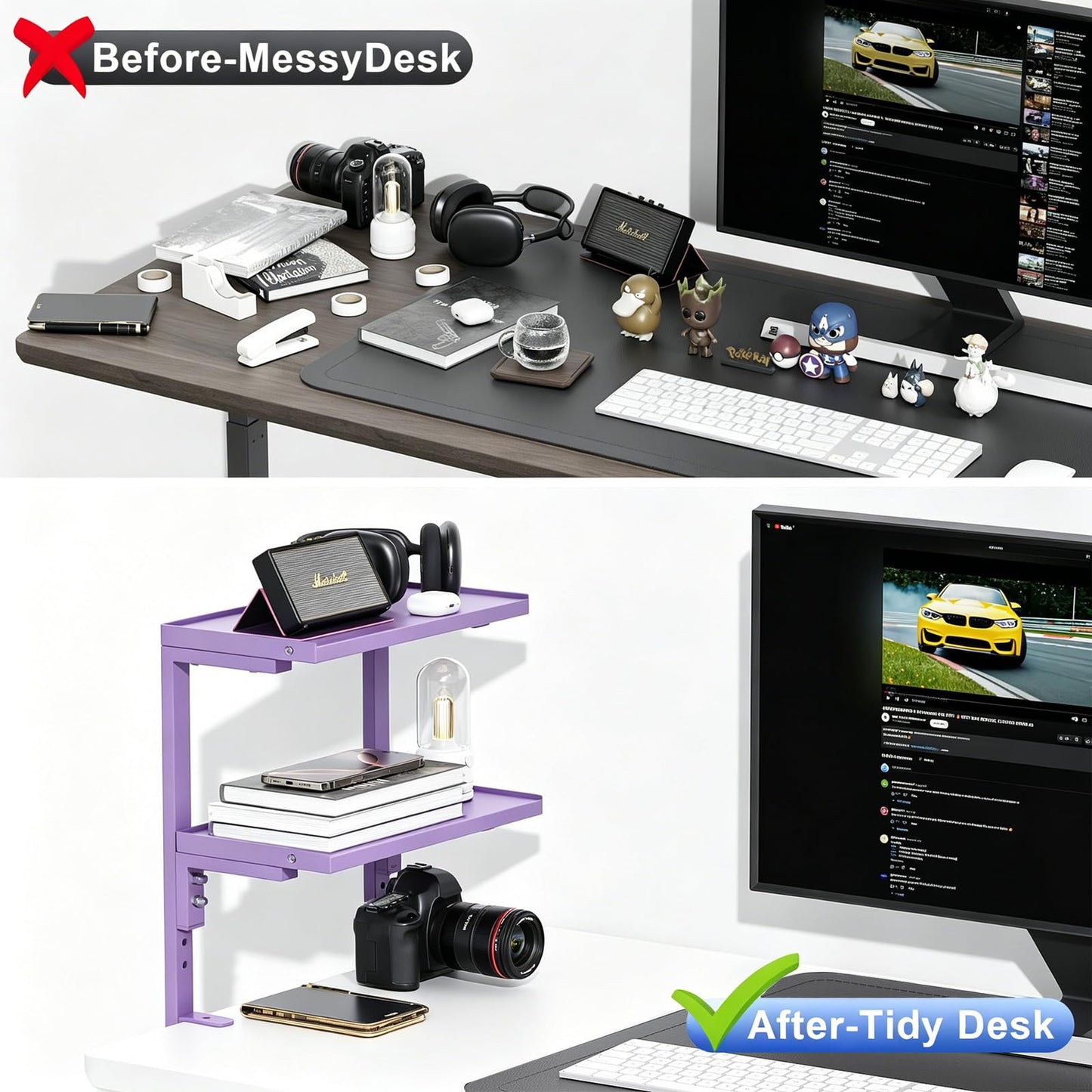 OUTIOE 2-Tier Desk Shelf