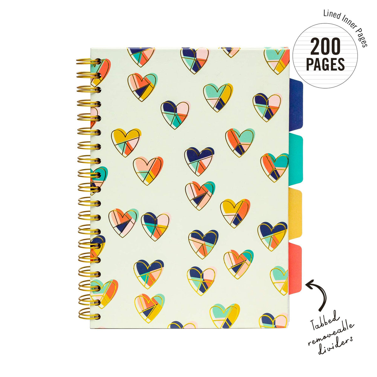 Pukka Pad, Carpe Diem 5-Subject Double Spiral Bound Notebook 3-Pack with Repositionable Dividers