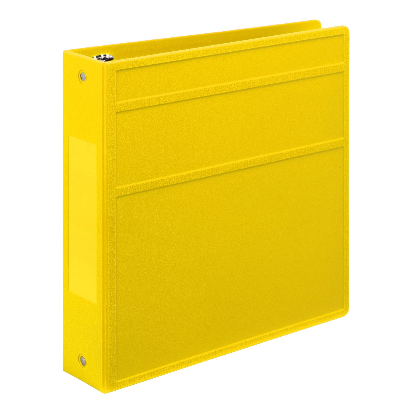 Carstens 2-Inch Heavy Duty 3-Ring Binder - Side Opening, Yellow, Durable Plastic, Precision No-Gap