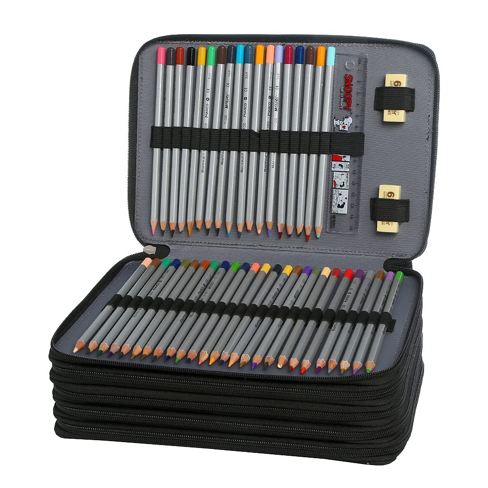 Lbxgap 250 Slots Colored Pencil Case Organizer, 5 Layer Bag