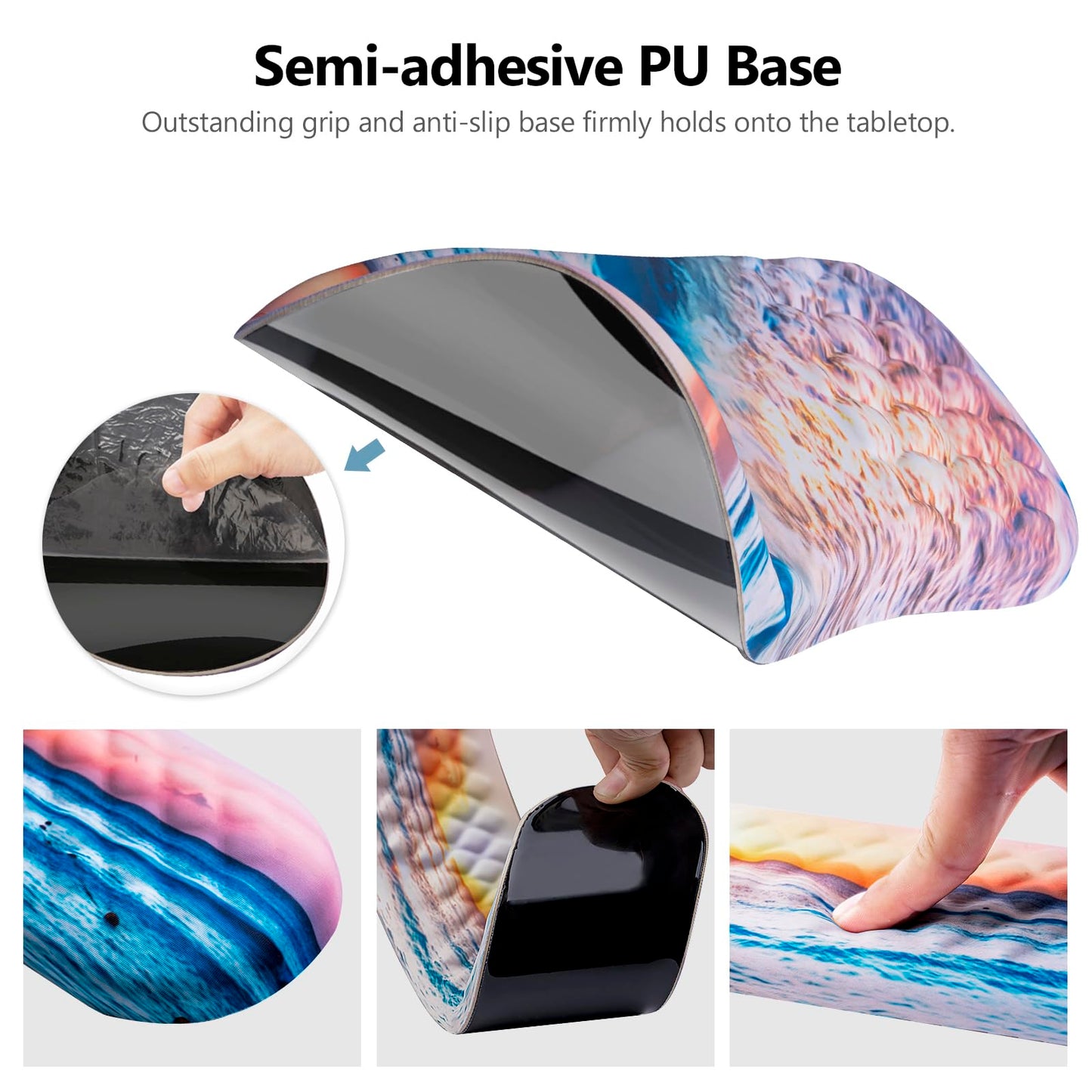 Laokiiy Ergonomic Mouse Pad with Wrist Support and Keyboard Wrist Rest Set