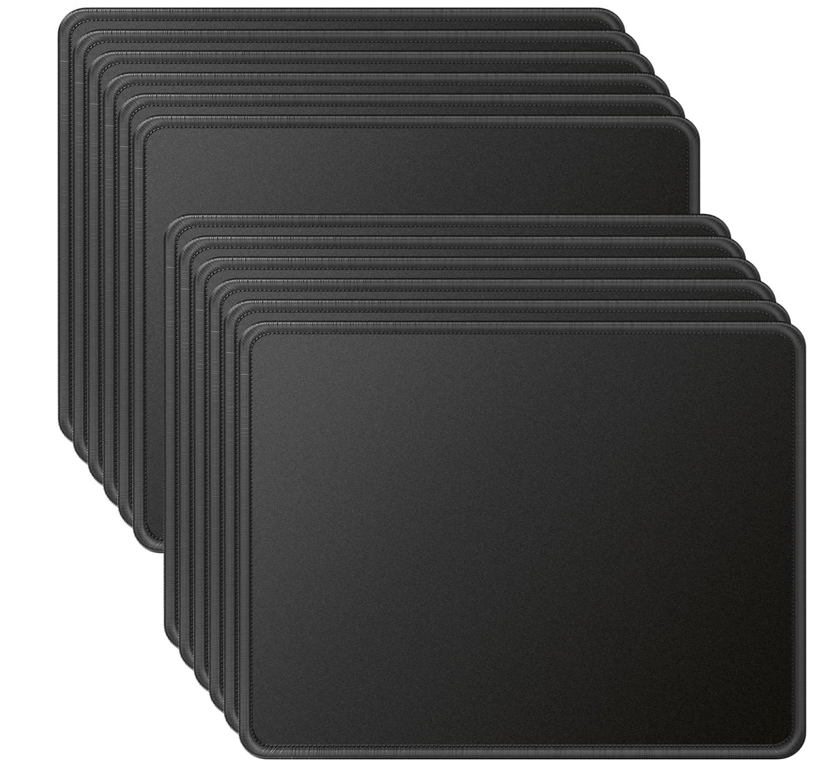 MROCO Essential Office & Gaming Mouse Pad Bulk, 12 Pack, 8.5 x 11 in, Black