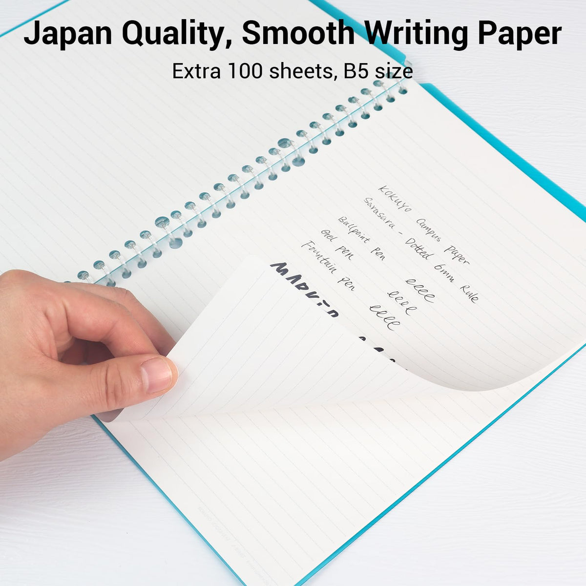 Kokuyo Campus 3 Pack Spiral Binder Notebooks, B5 Refillable Notebooks Smart Ring Binder 25 Sheets