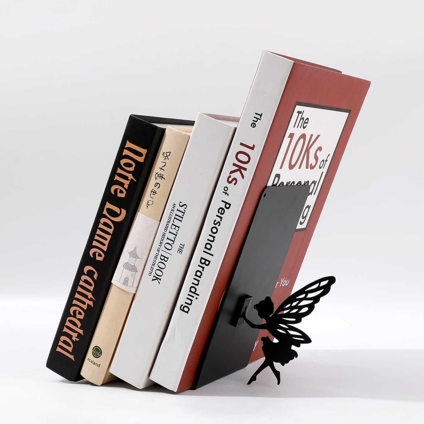 I-TOTAL® - Cute Metal Book Stand, Bookends/Bookends for Shelf/Table (TRILLY)
