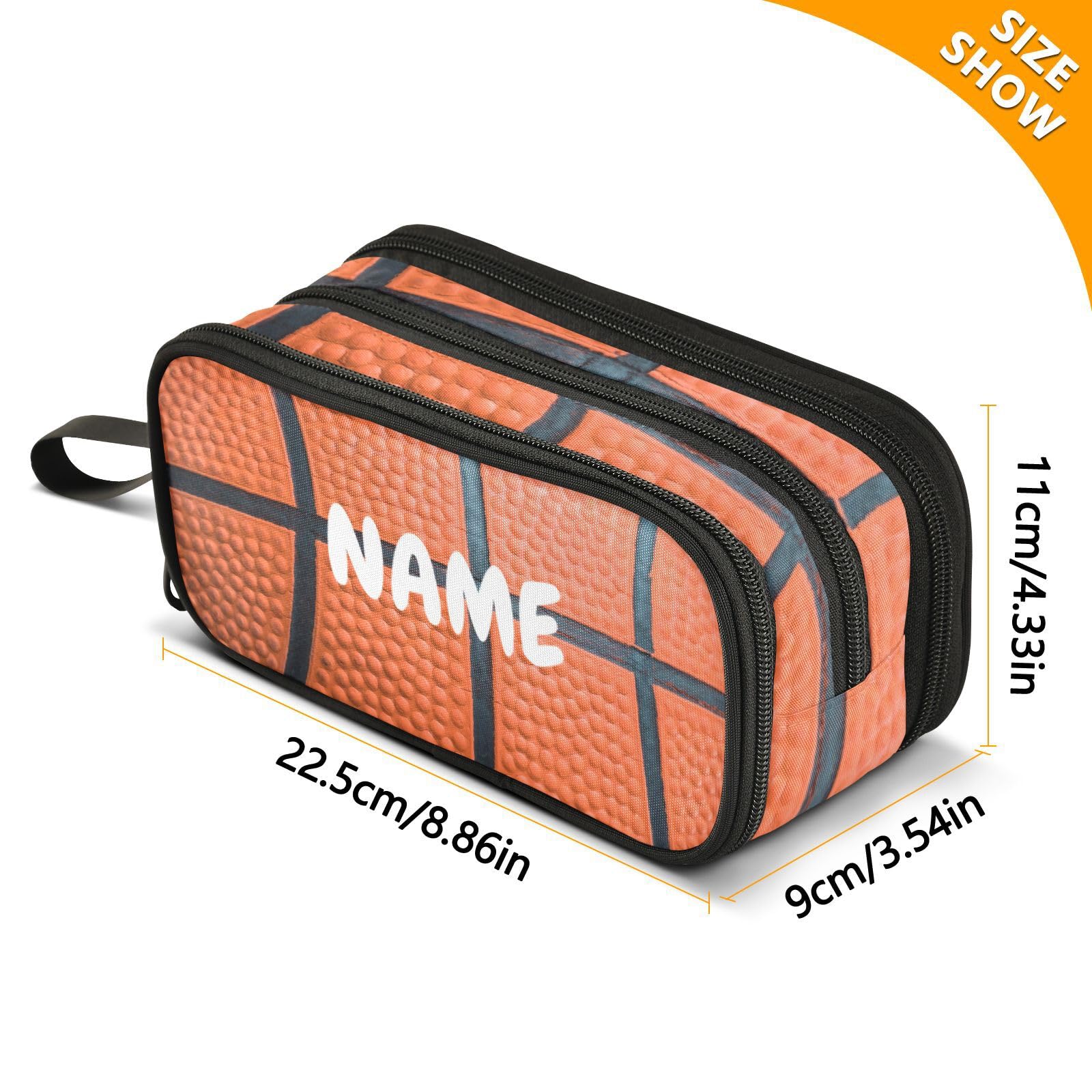 XUWU Personalized Basketball Large Capacity Pencil Case Pencil Pouch Pen Box