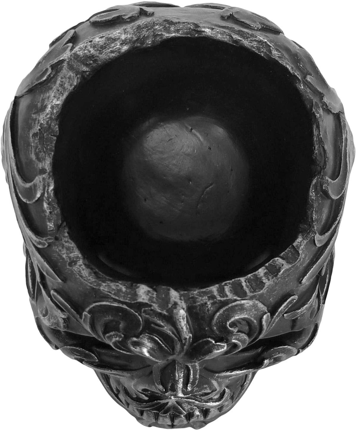 DWK Skull Victorian Gothic Decorative Pen Holder | Goth Office Supplies and Black Desk Organizers