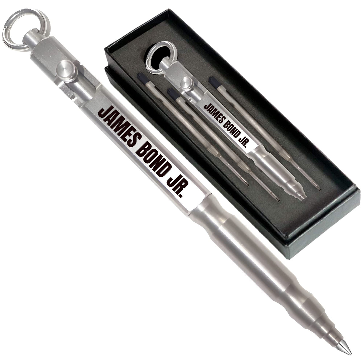 Auchic Custom Bolt Action Pen Free Engraving Custom Pocket EDC Metal Pen with 3 Refills Engravable