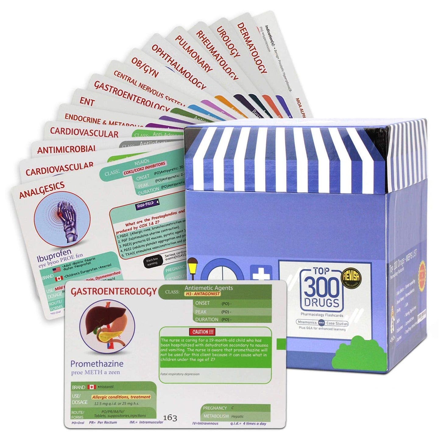 Revisa Top 300 Drugs Pharmacology Flash Cards - Complete Nursing Pharmacology Study Guide