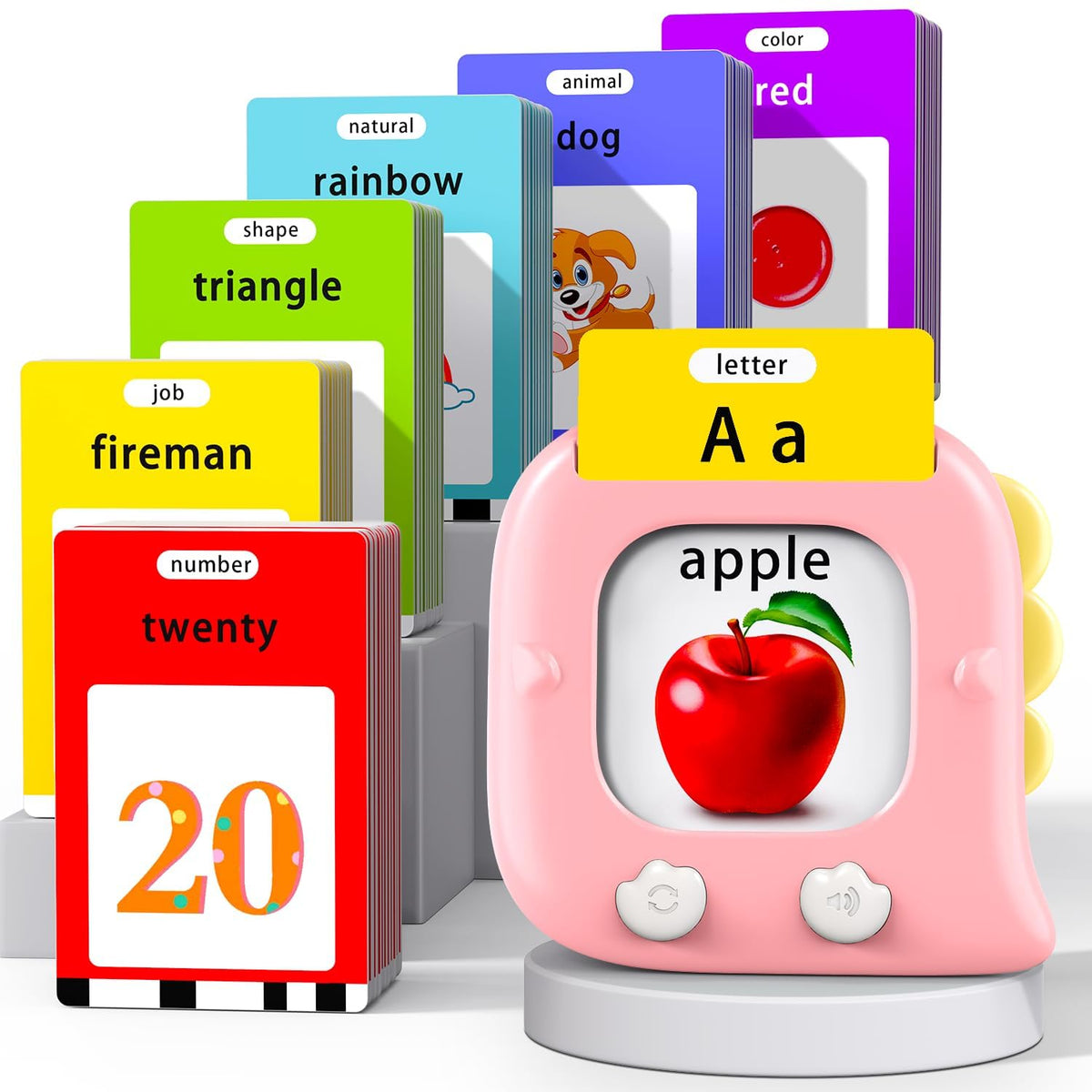 Kidzdo 254 Words Talking Flash Cards for 3 4 5 6 Years Old, Pocket Speech Learning Toys, Birthday