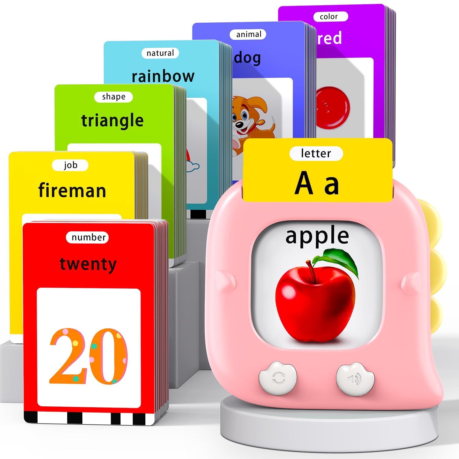 Kidzdo 254 Words Talking Flash Cards for 3 4 5 6 Years Old, Pocket Speech Learning Toys, Birthday