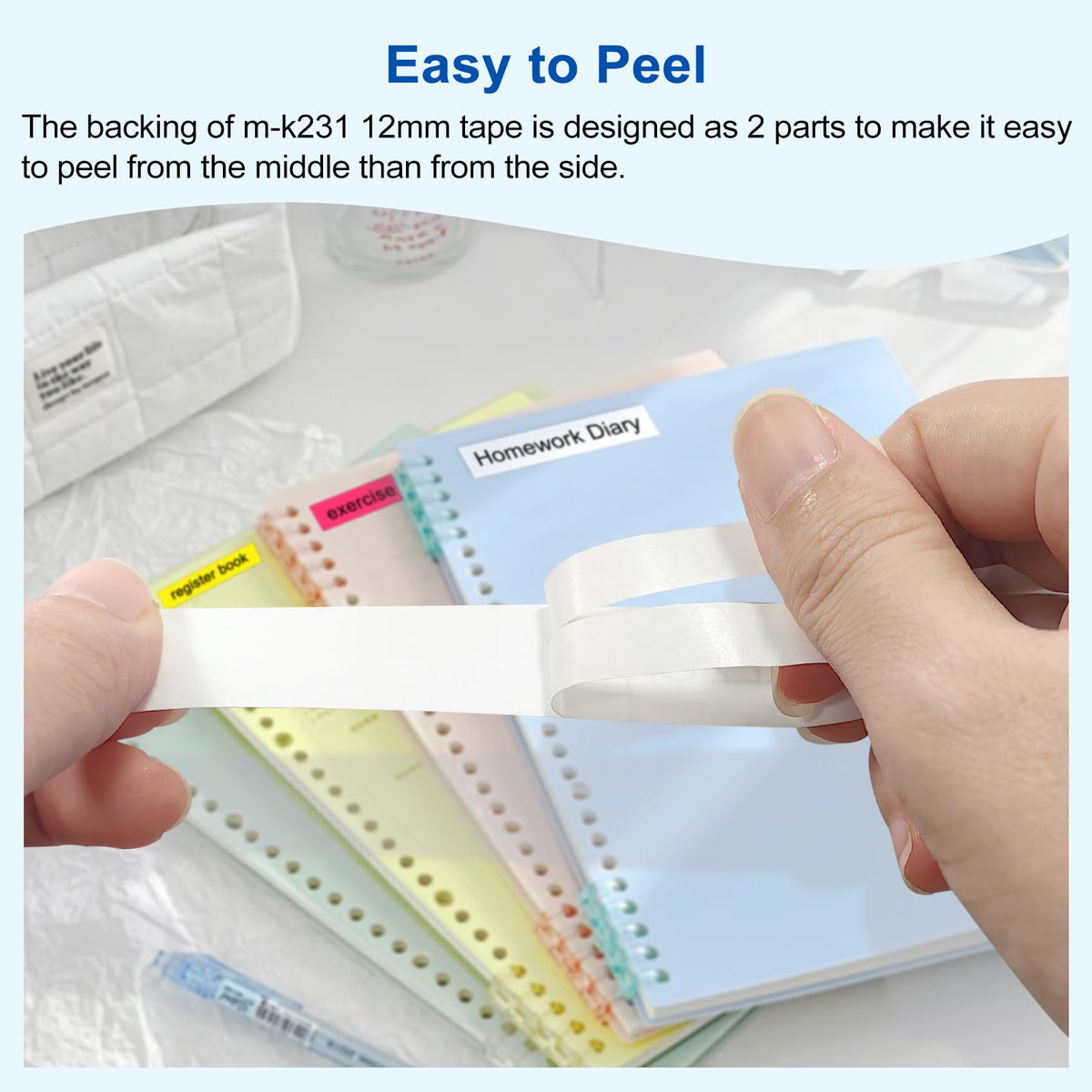 Womiten PT-M95 Label Maker Tape Compatible for Brother M Tape M-K231s Color