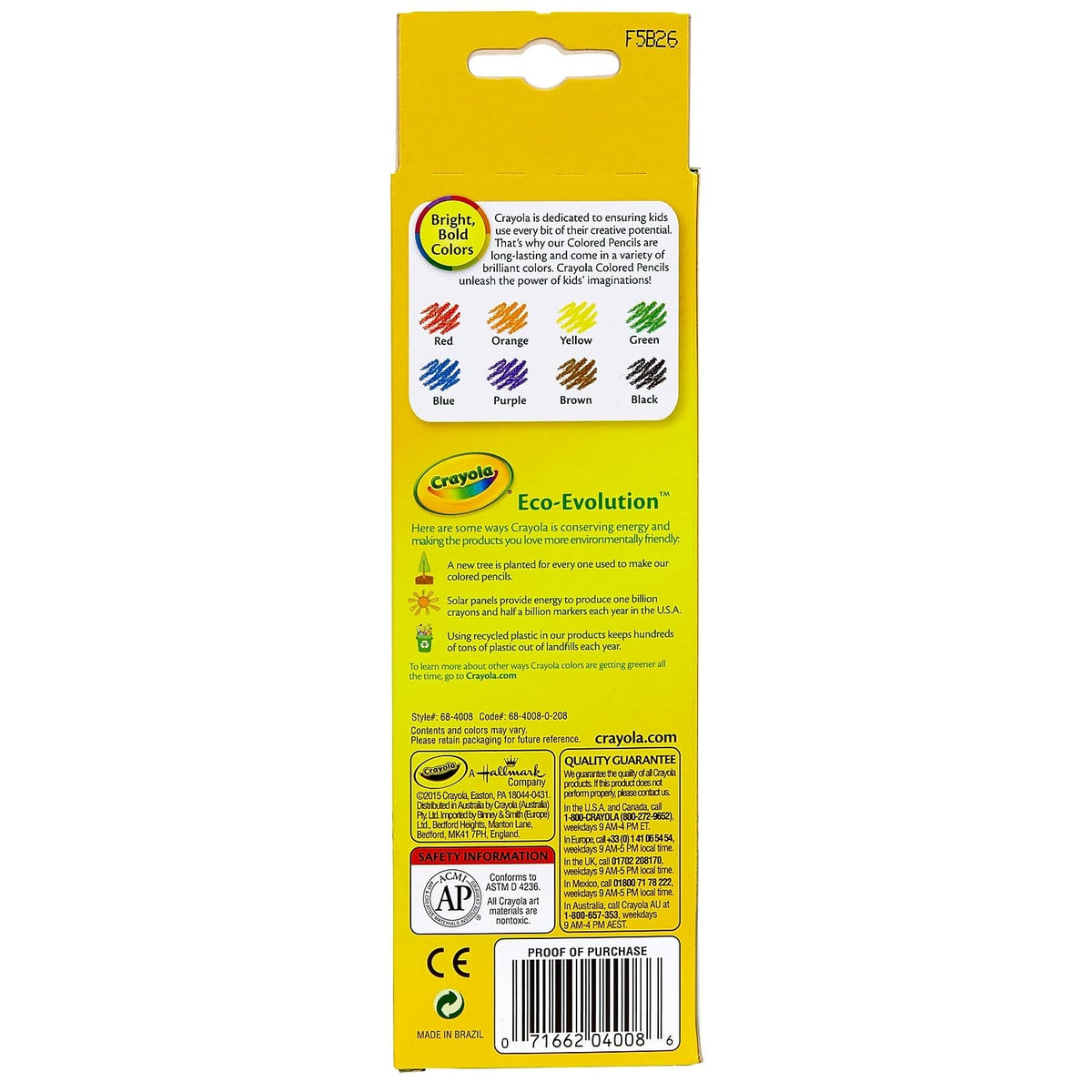 Crayola 8 Nontoxic Colored Pencils 8 pk (Pack of 12)