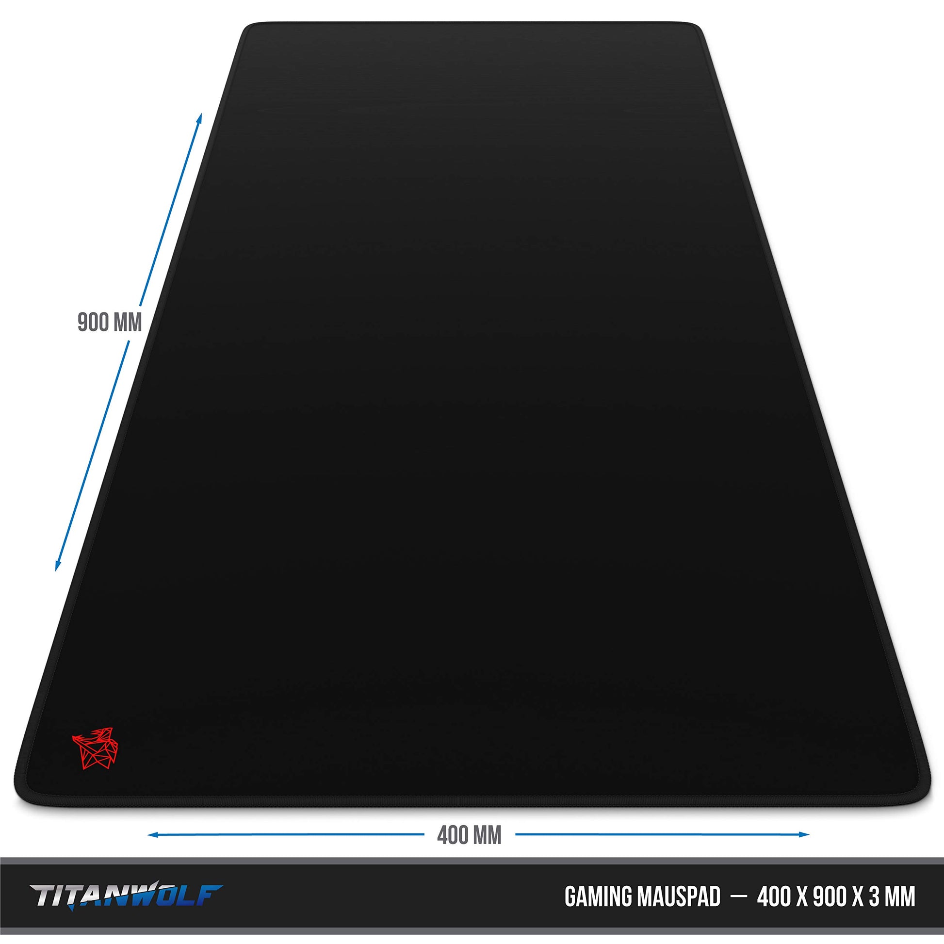 CSL - XXL Gaming Mouse Pad - Icon Red Design - 35 x 16 inches - Extra Large Office Mouse mat