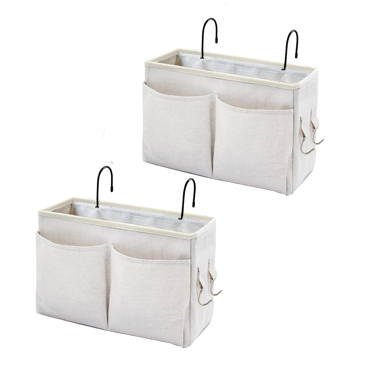 Bedside Caddy Organizer - Bedside Hanging Storage Bag with Hooks, Dorm Essentials Caddy for Bunk