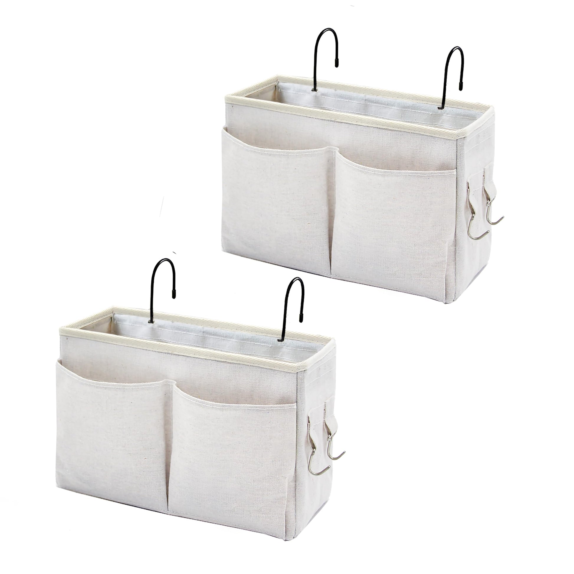 Bedside Caddy Organizer - Bedside Hanging Storage Bag with Hooks, Dorm Essentials Caddy for Bunk