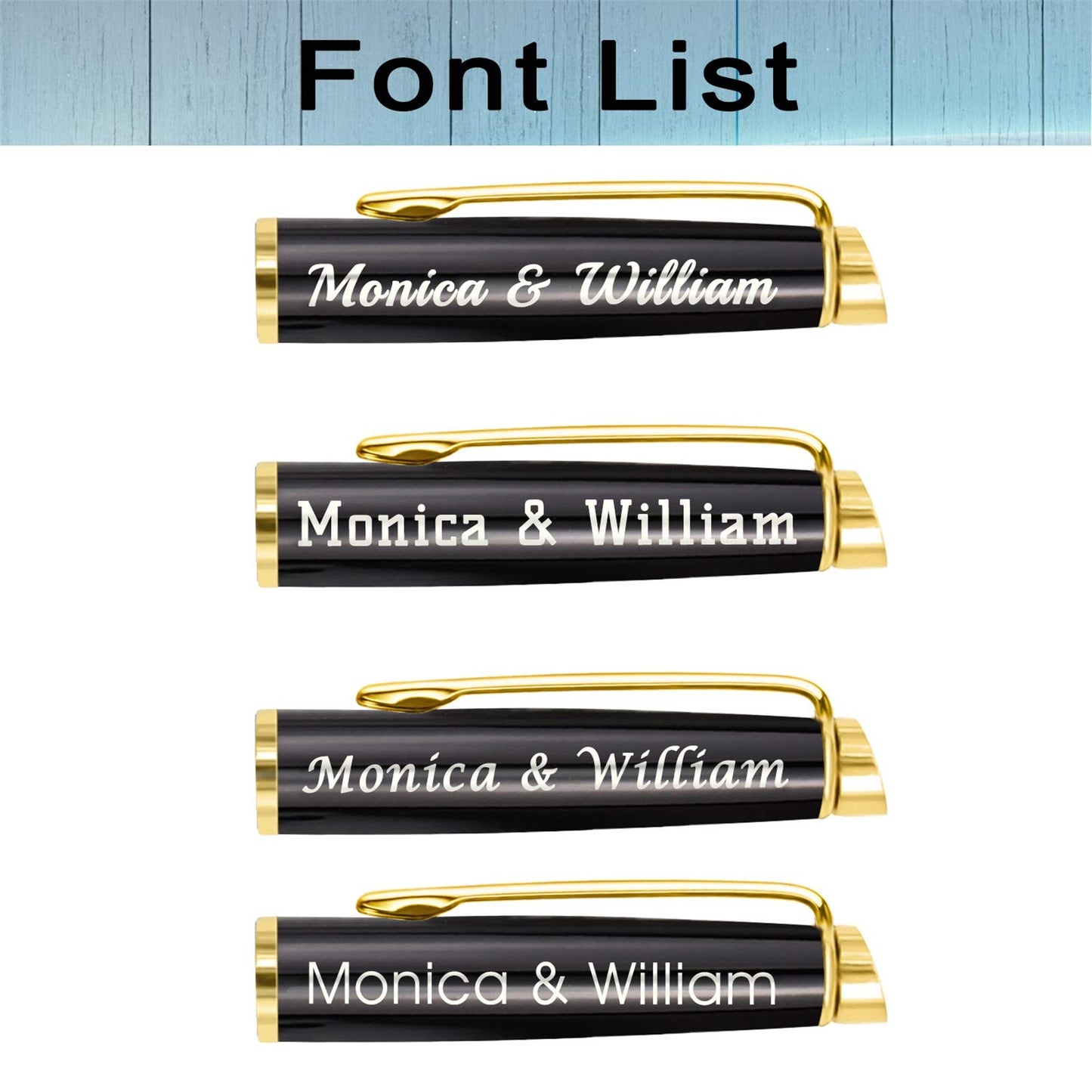 ABIsedrin Personalized Pens, Engraved Pen for Men, Custom Gel Ink Rollerball Pens，writing pen Gift
