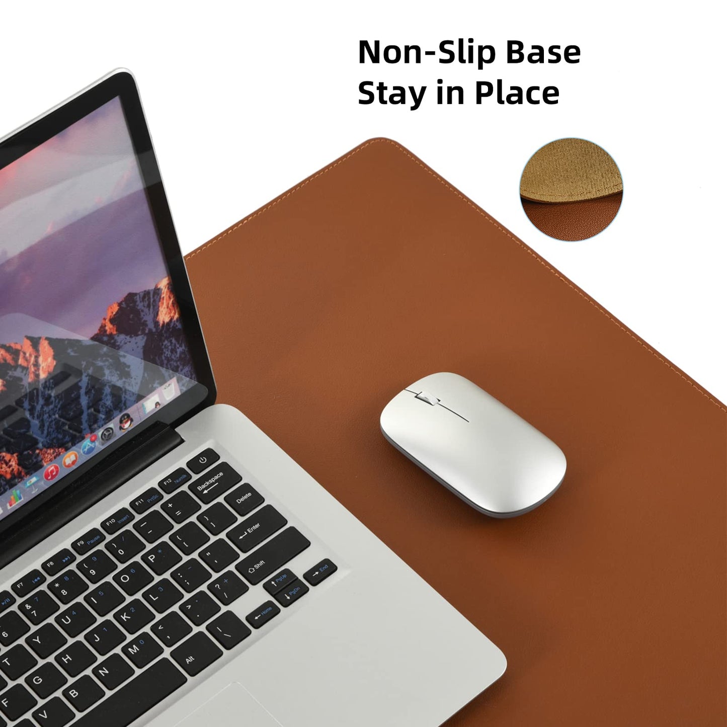 Desk Pad Blotter,Wolaile 36x17 in Large PU Leather Mouse Pad,Waterproof Non-Slip Writing Desktop
