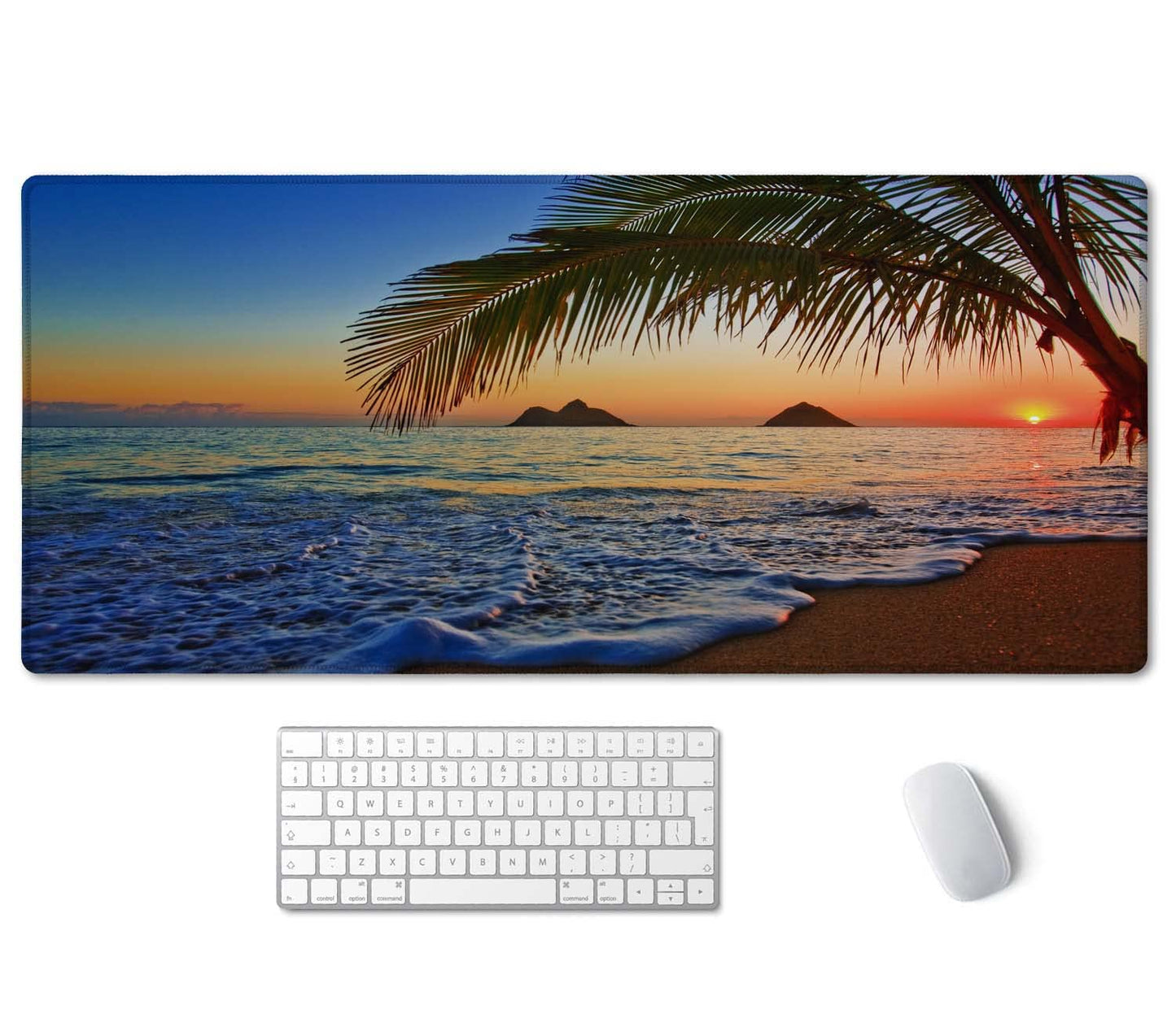 SSOIU Extended Gaming Mouse Pad - Non-Slip Water-Resistant Rubber Base Computer Keyboard Mouse Mat
