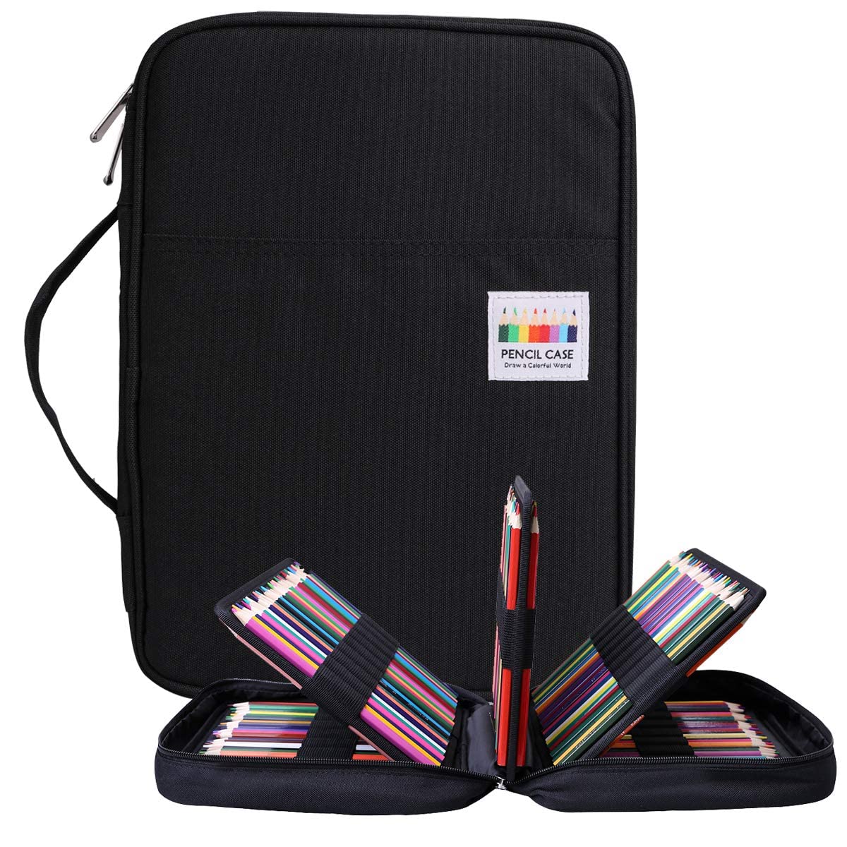 BOMKEE Large Capacity Pencil Case for Adults, 304 Slots Pen Case Pencil Case Multi Compartments