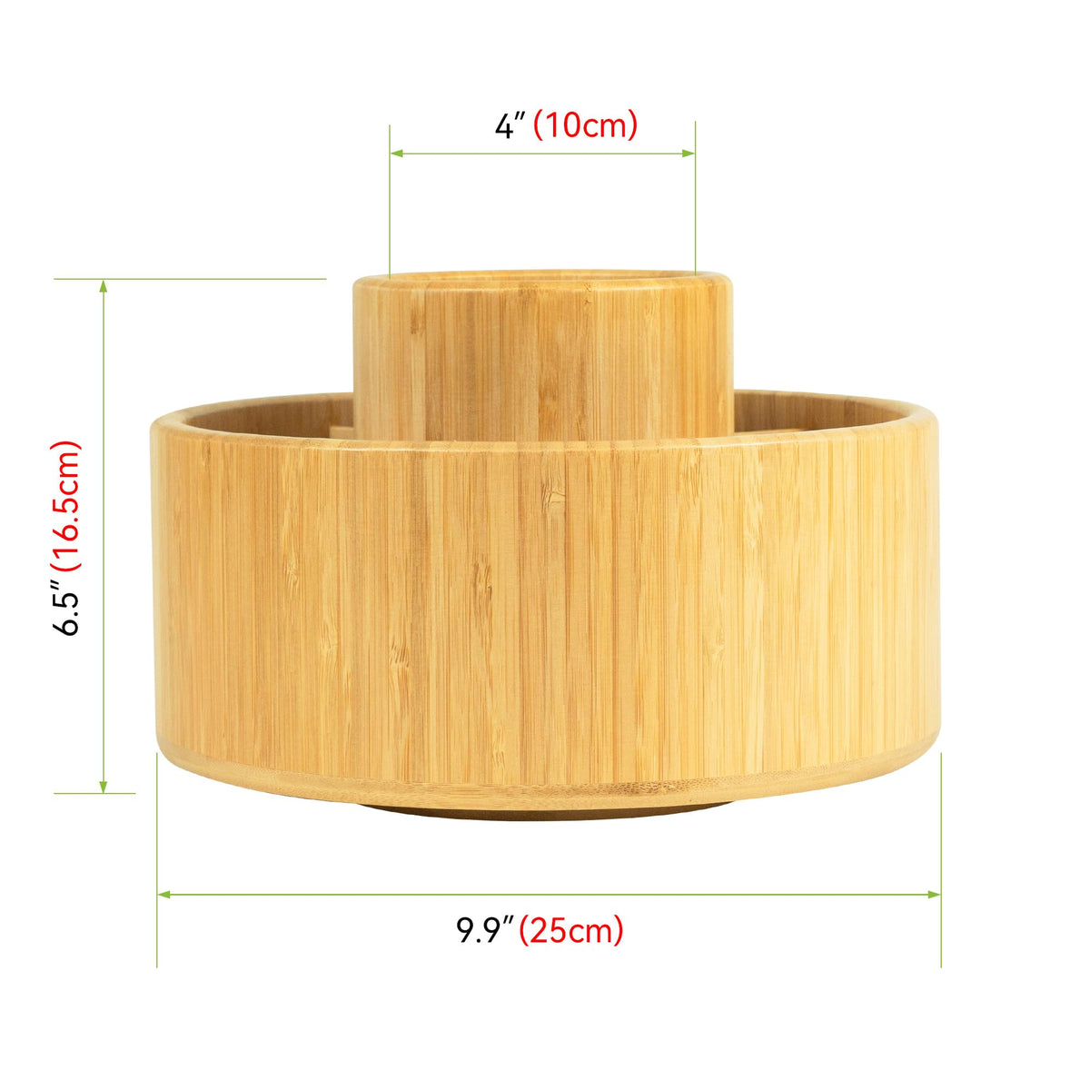 Utoplike Large Bamboo Rotating Pencil Holder, 360° Colored Pen Organizer