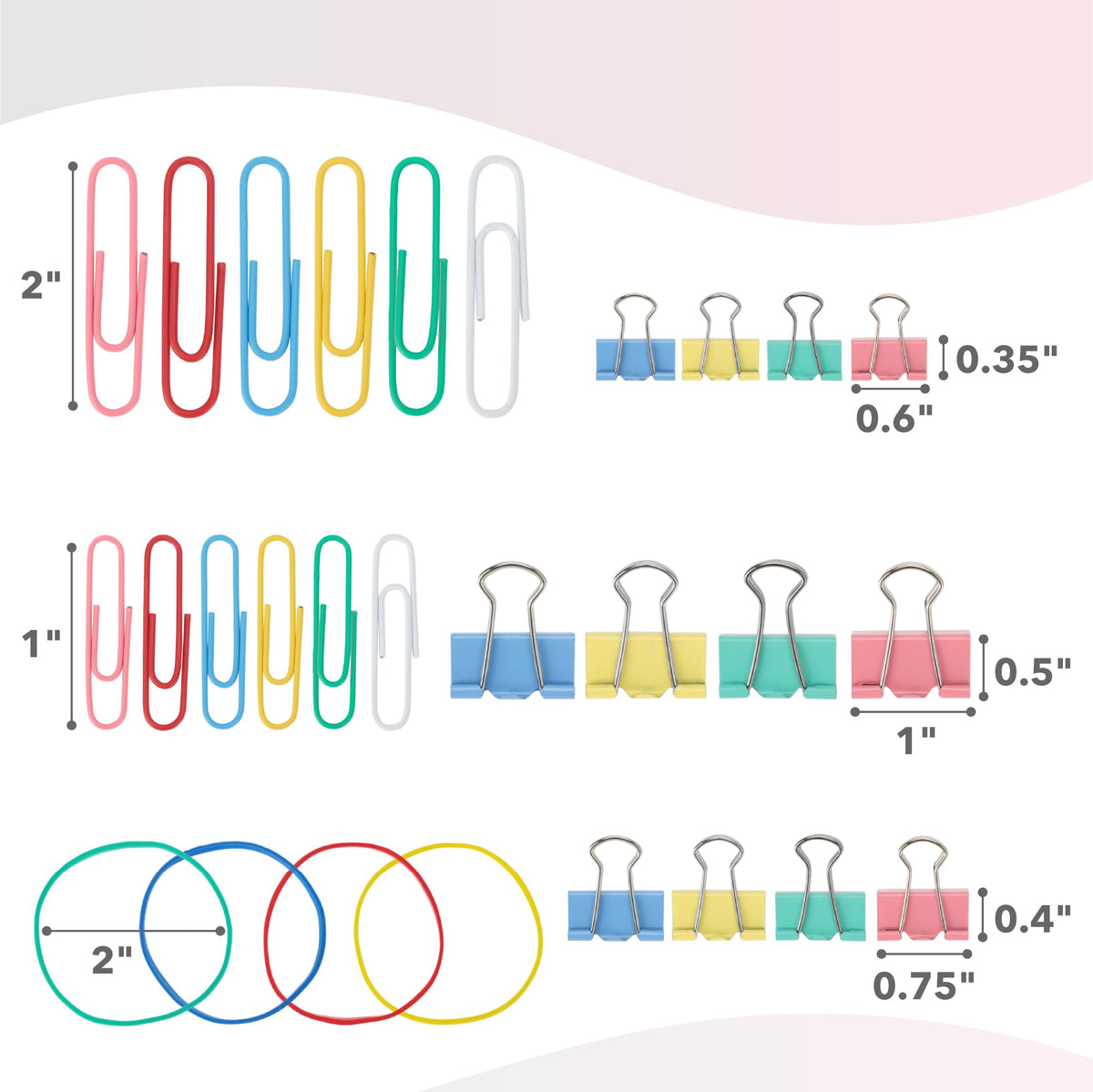 Mr. Pen- Paper Clips and Binder Clips, 272 PCS, Assorted Colors Medium