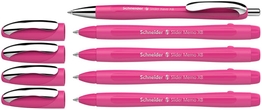 Schneider Slider Memo XB and Slider Rave XB 150265 Ballpoint Pen (Body Colour: Power Pink, Ink