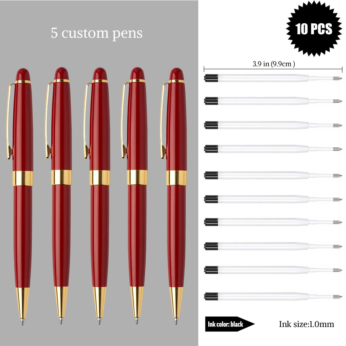 Personalized Business Ballpoint Pens - Quality Pens Metal Body no plastic
