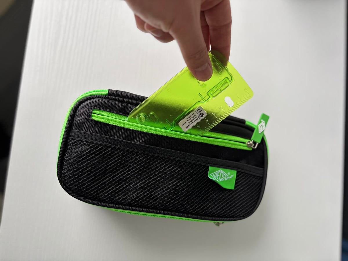 Wedo 24243011 Pencil Case with Inner Flap - Black/Green