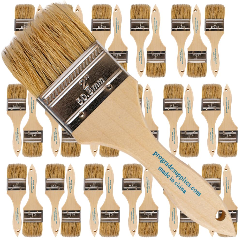 Pro Grade 2" Chip Brushes, Disposable Paint Brushes, for Paint, 36 Pack