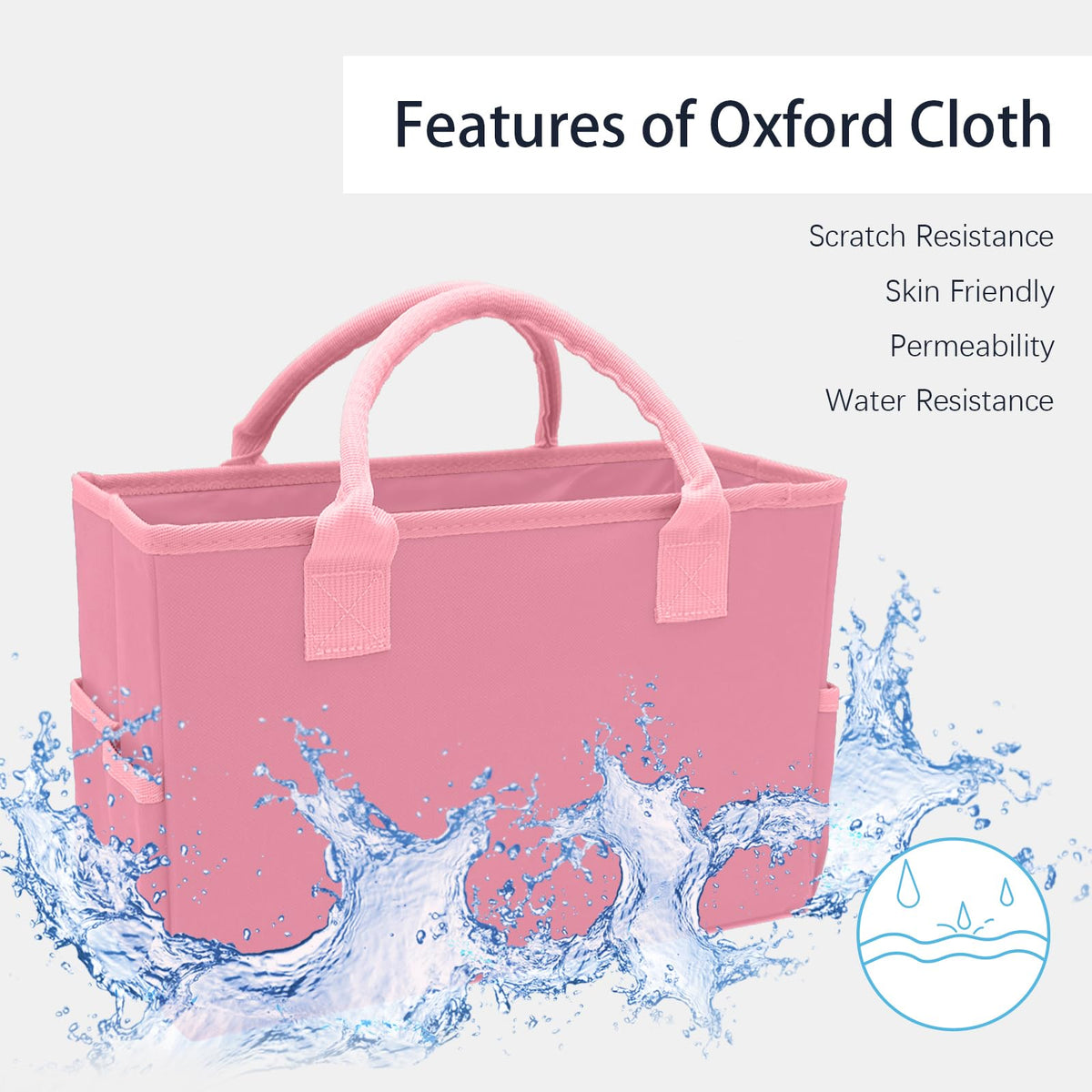 Cupohus Art Organizer Craft Storage Tote Bag with Multiple Pockets (Pink)
