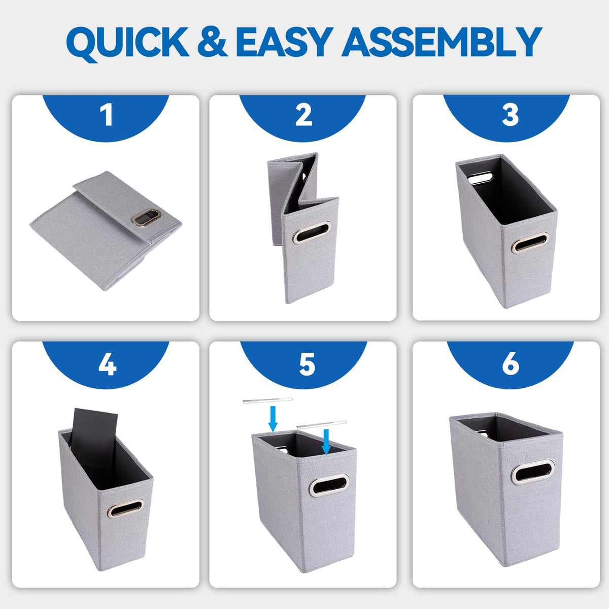 ComfortKeeper 2 Packs Letter Size File Organizer, File Folders Organizer, Fabric Storage Box