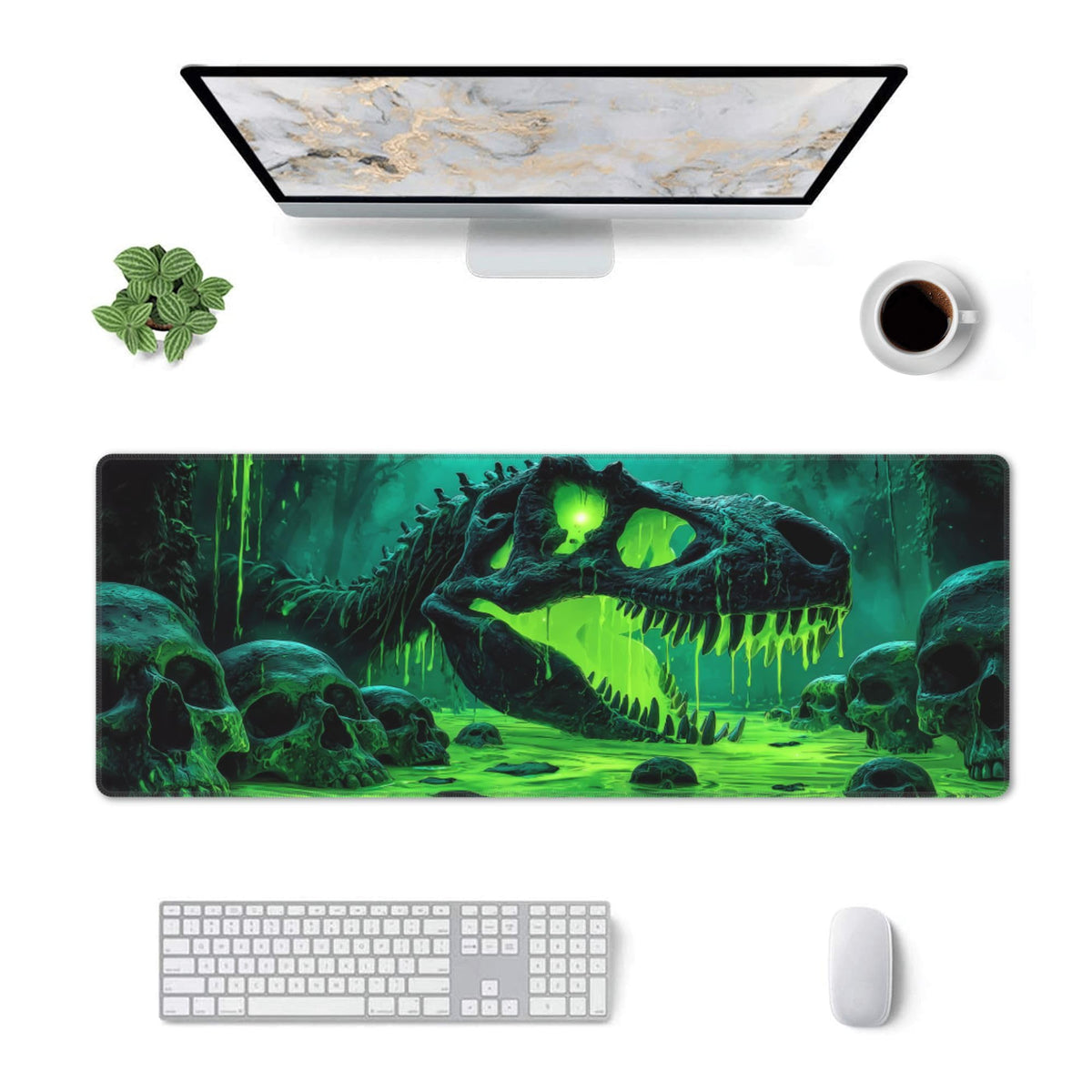 Dinosaur Mouse Pad Extended Large Gaming Mouse Pad XL Stitched Edges for Gamer Home Office 31.5 X