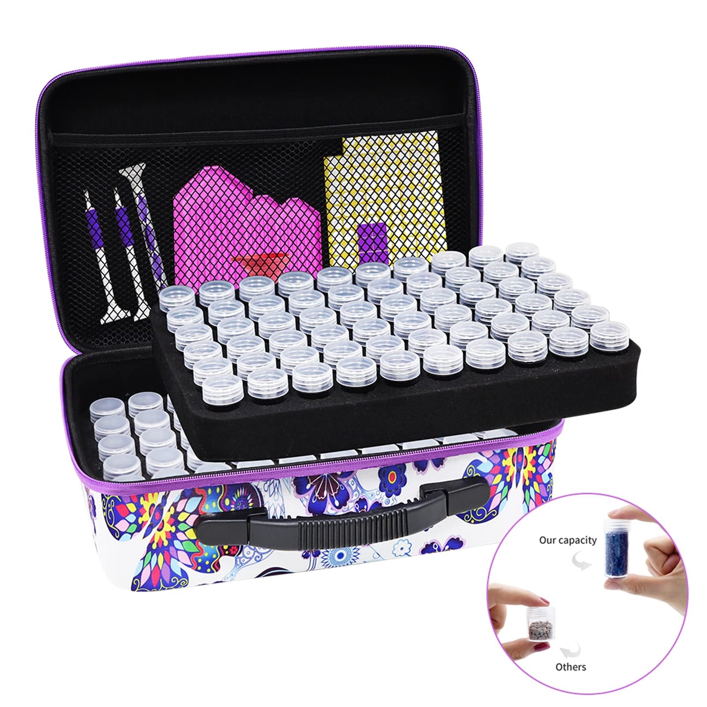 ZORETCO Diamond Art Storage with 60 Containers, Diamond Art Kits for Adults