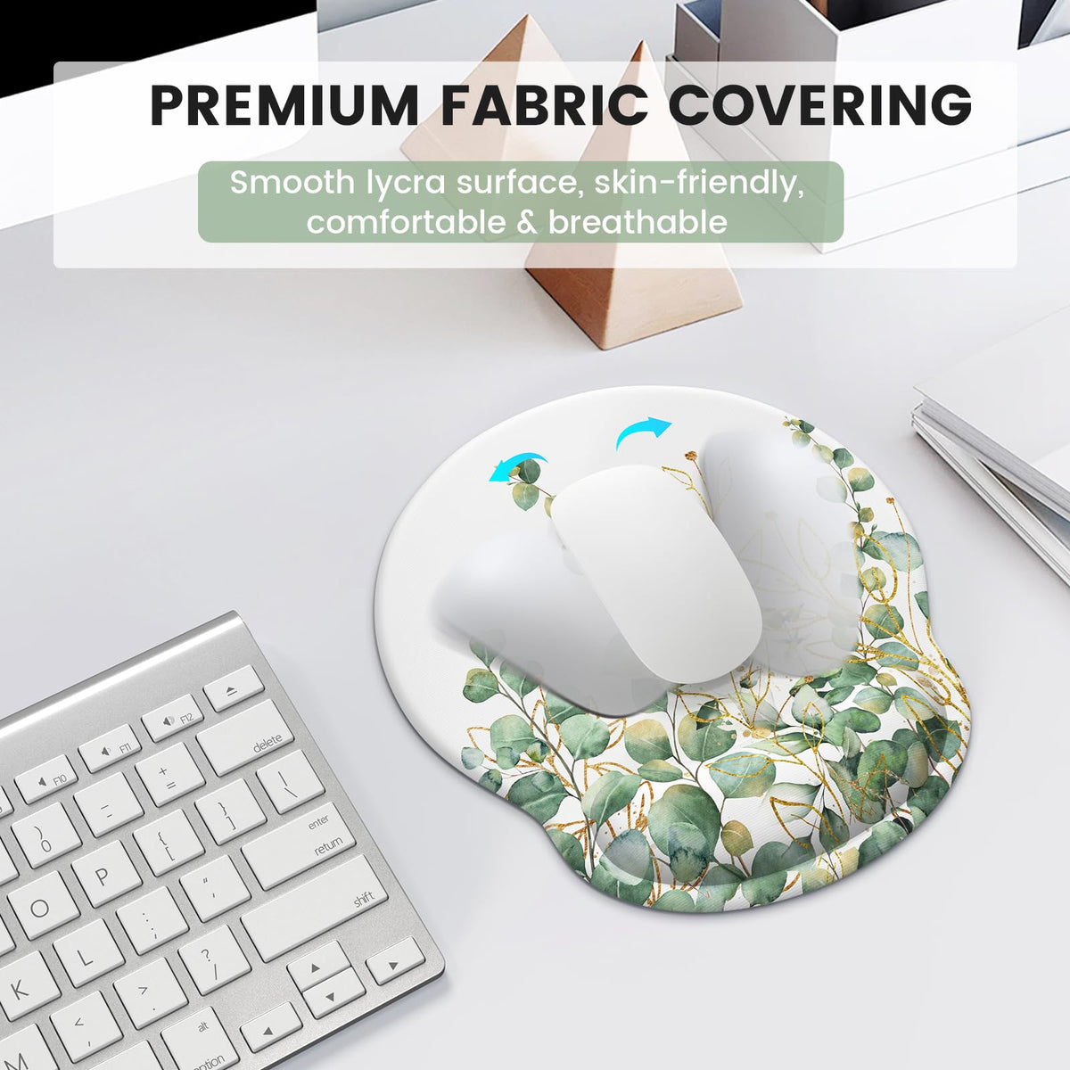 iLeadon Mouse Pad with Wrist Rest Set,Ergonomic Mousepad with Wrist Support