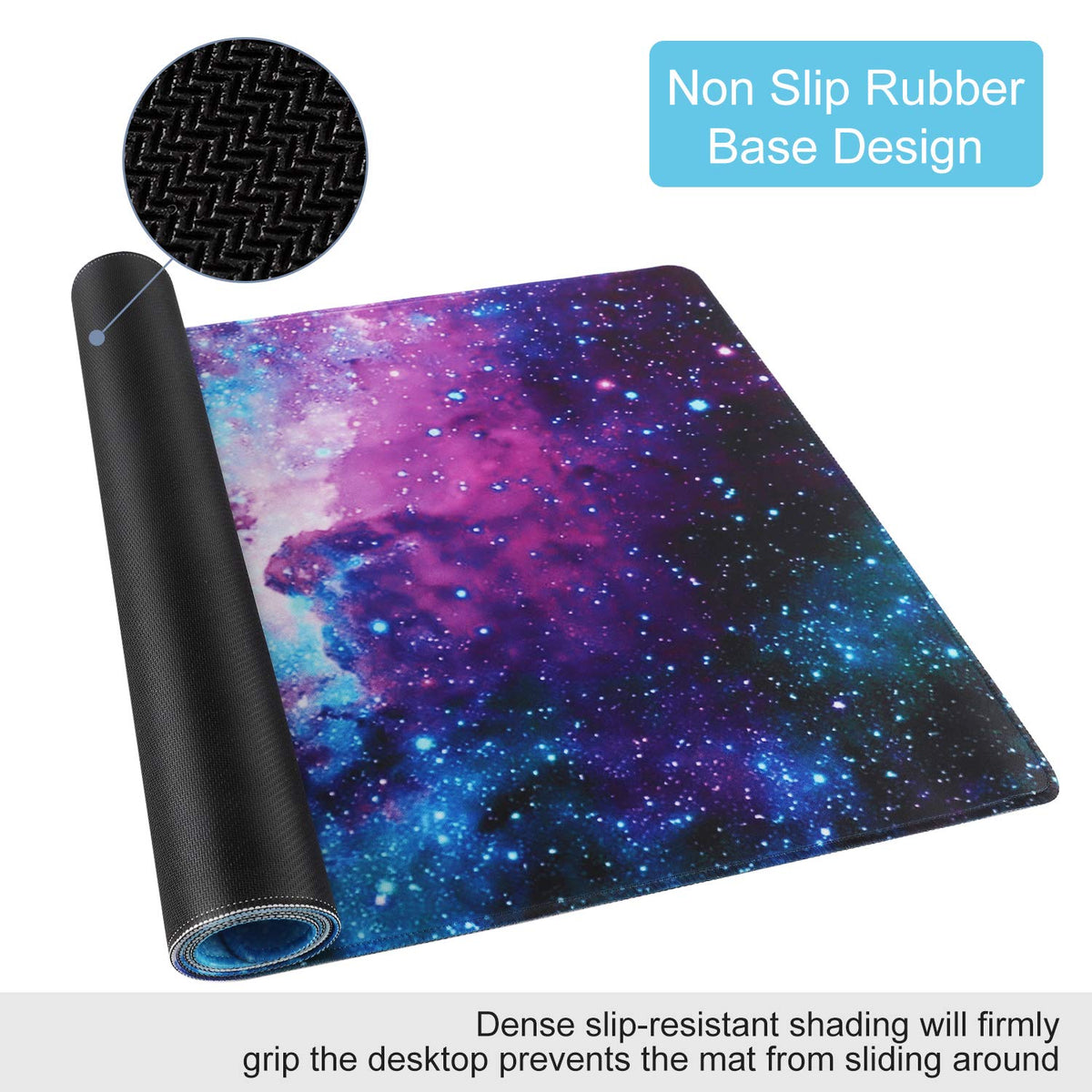 Extended Gaming Mouse Pad Mat Large Desk Mat Non Slip Rubber Base Computer Desktop Laptop Keyboard