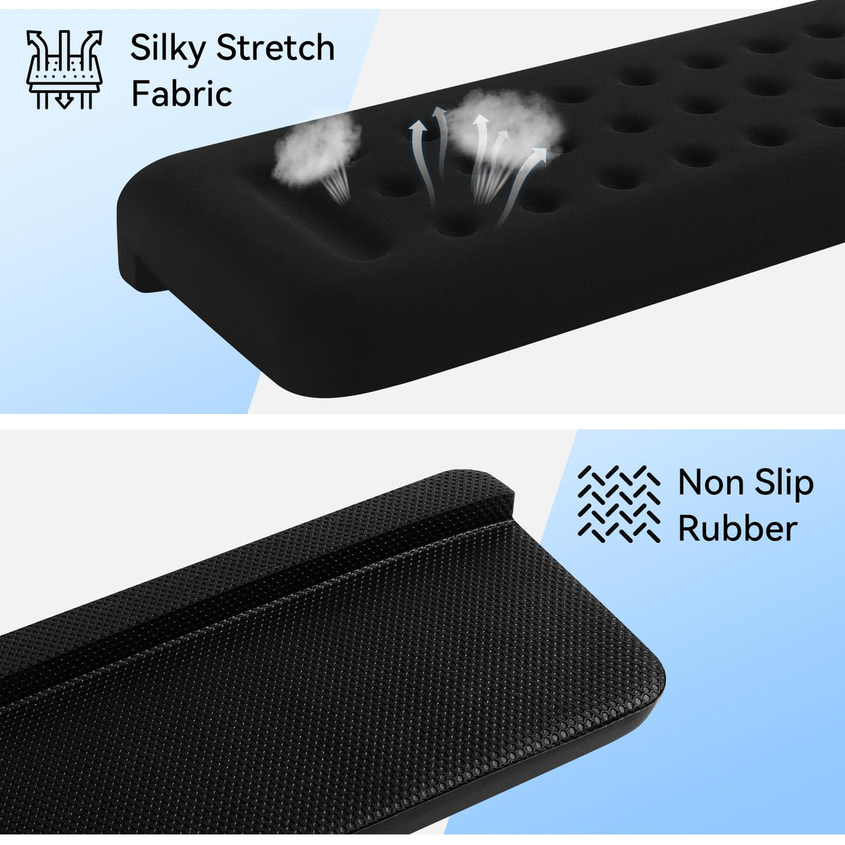 Sushret L-Shaped Desk Elbow Pad for Desk, 2-Pack Elbow Rest, Black