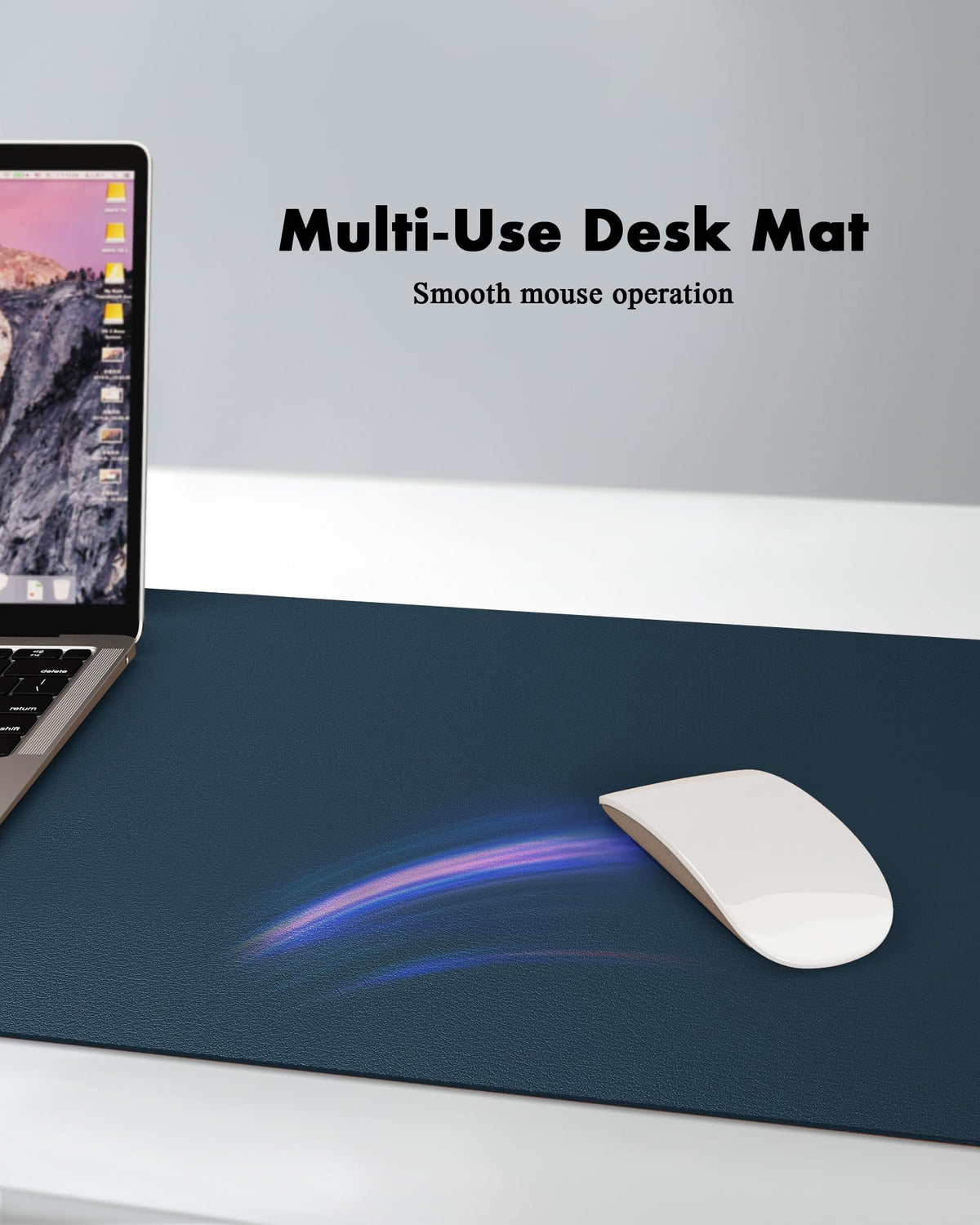 YSAGi Double-Sided Desk Pad, 35.4"x17"Leather Desk Mat, Eco Cork Desk Pad Protector,Large Mouse