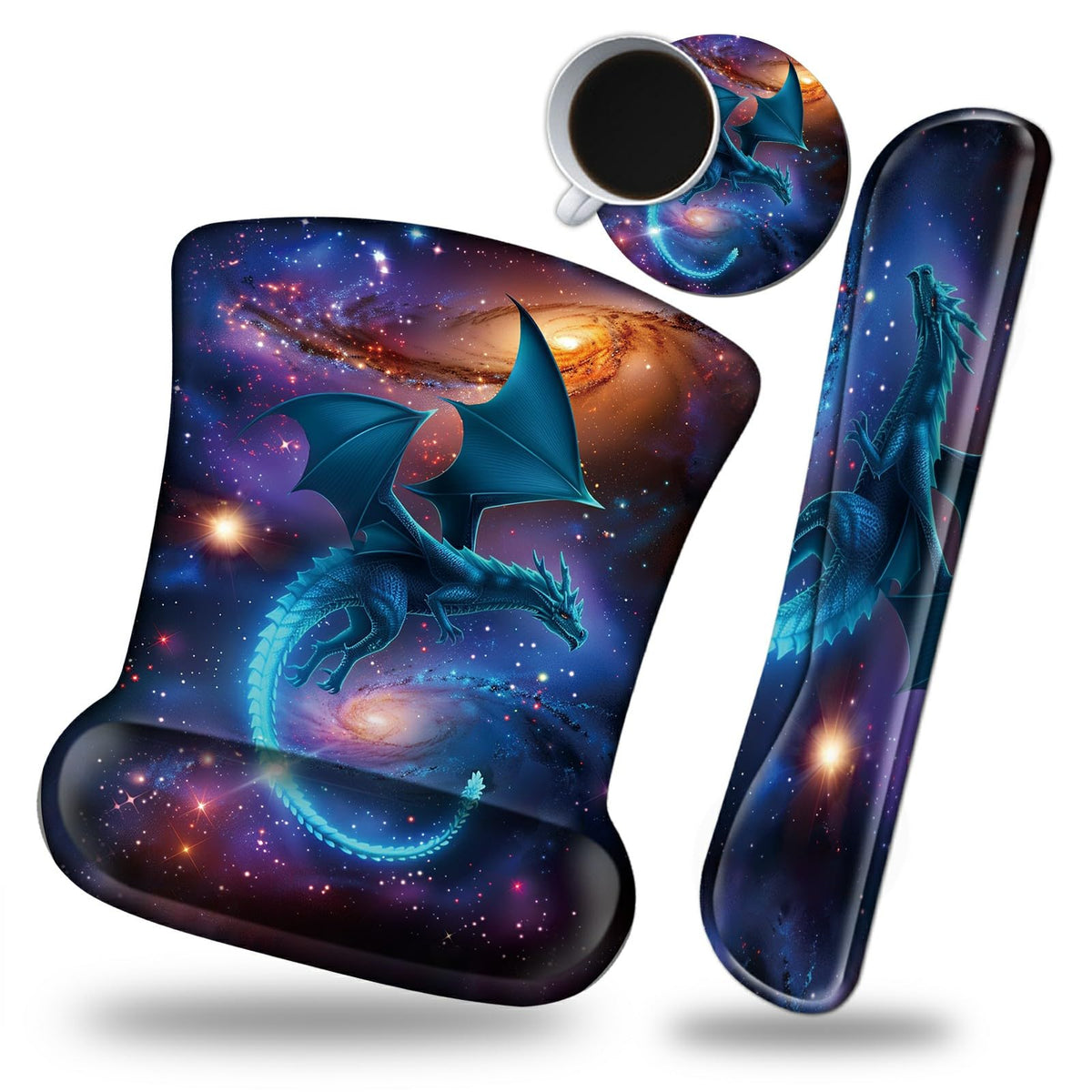 Keyboard Wrist Rest and Mouse Wrist Rest Pad Set, Made of Memory Foam with Non Slip Rubber Base