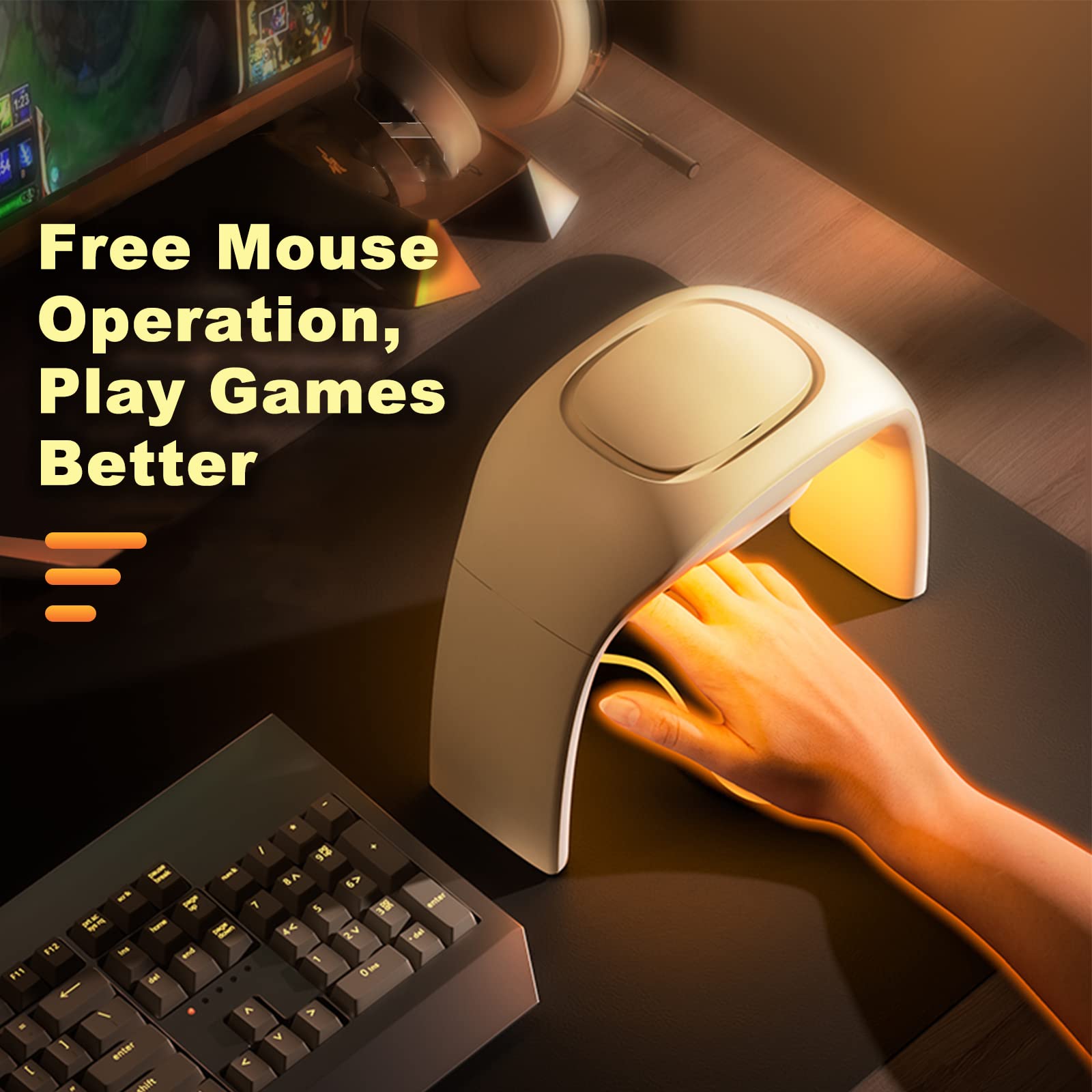 Nauttxon Heated Mouse Pad Hand Warmer Super Quiet 110v 100w - White
