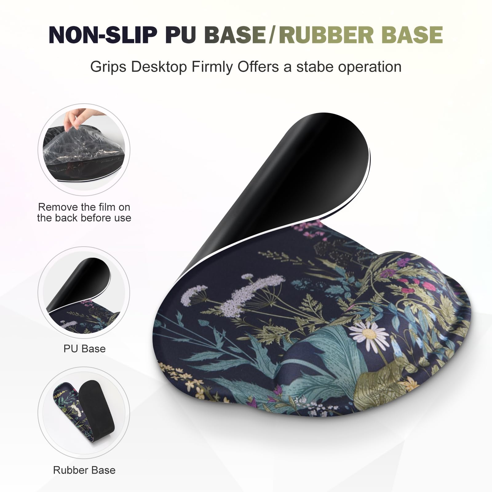 ToLuLu Desk Mat, XXL Large Mouse Pad Wrist Support Set，4 in1 Gaming Mousepad Desk Pad+ Ergonomic